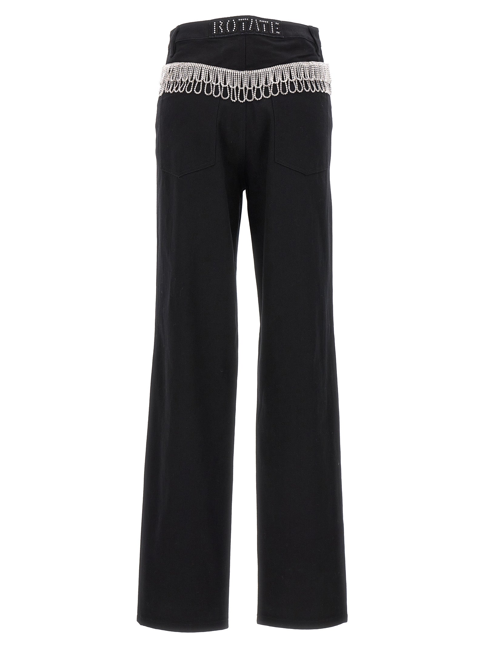 ROTATE BIRGER CHRISTENSEN Black Cotton High-Waisted Jean