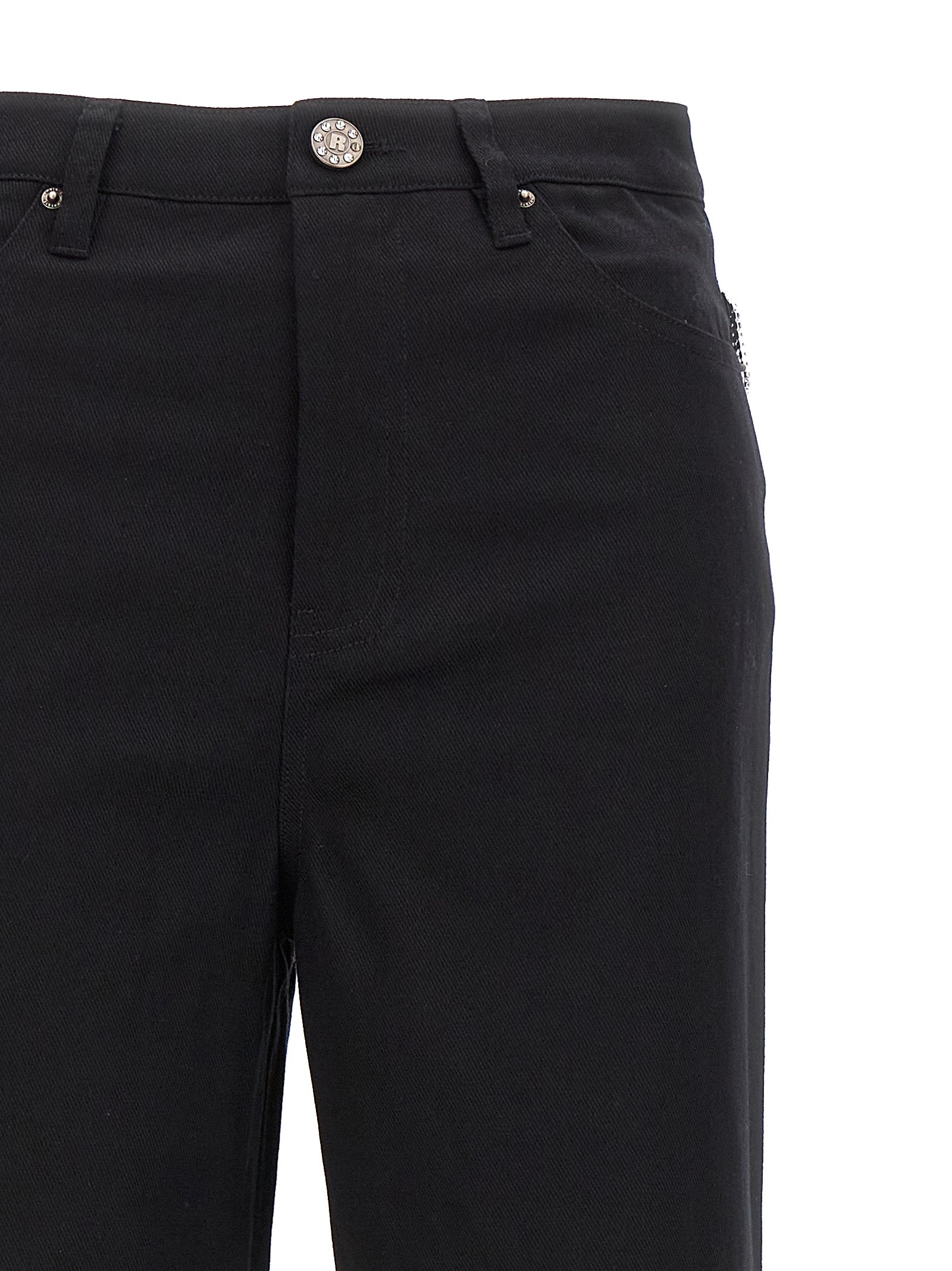 ROTATE BIRGER CHRISTENSEN Black Cotton High-Waisted Jean