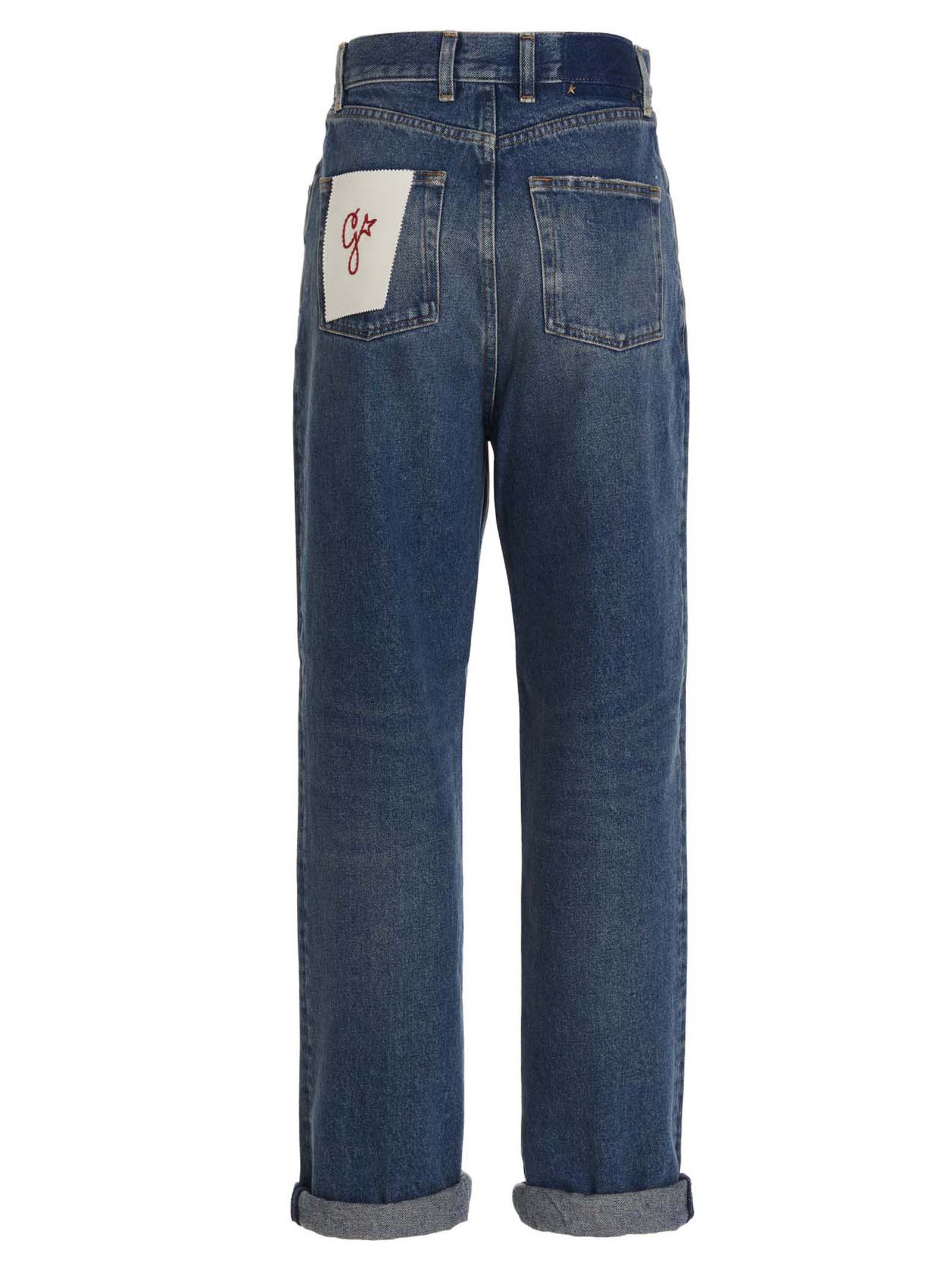 Golden Goose Blue Cotton Straight-Leg Jeans