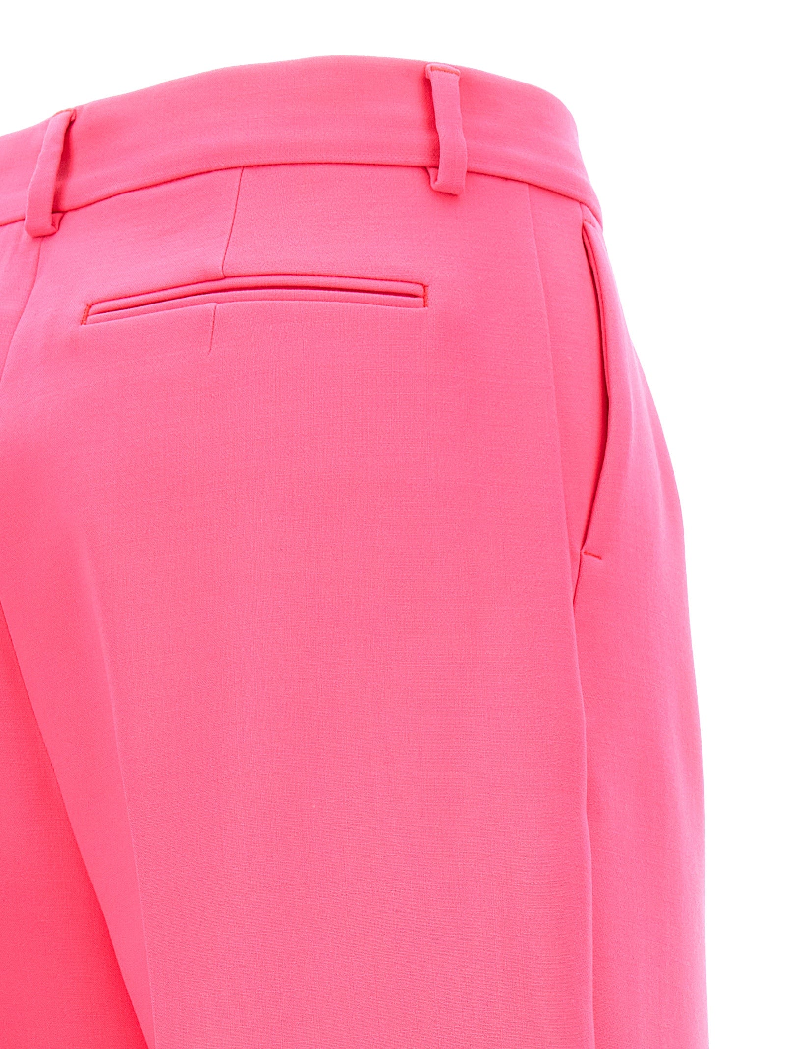 Sportmax Fuchsia Virgin Wool Casual Pants