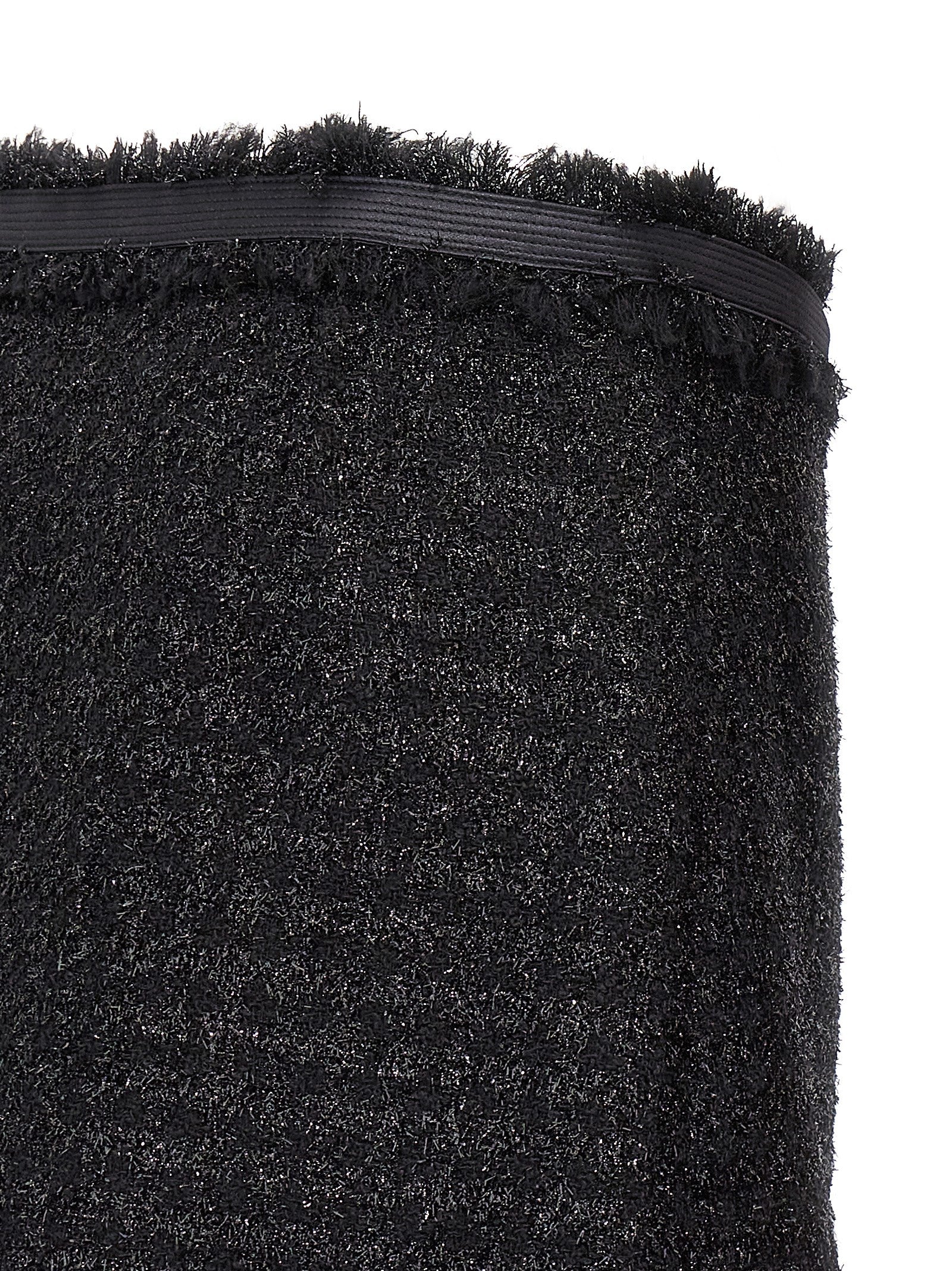 Versace Black Virgin Wool Long Skirt
