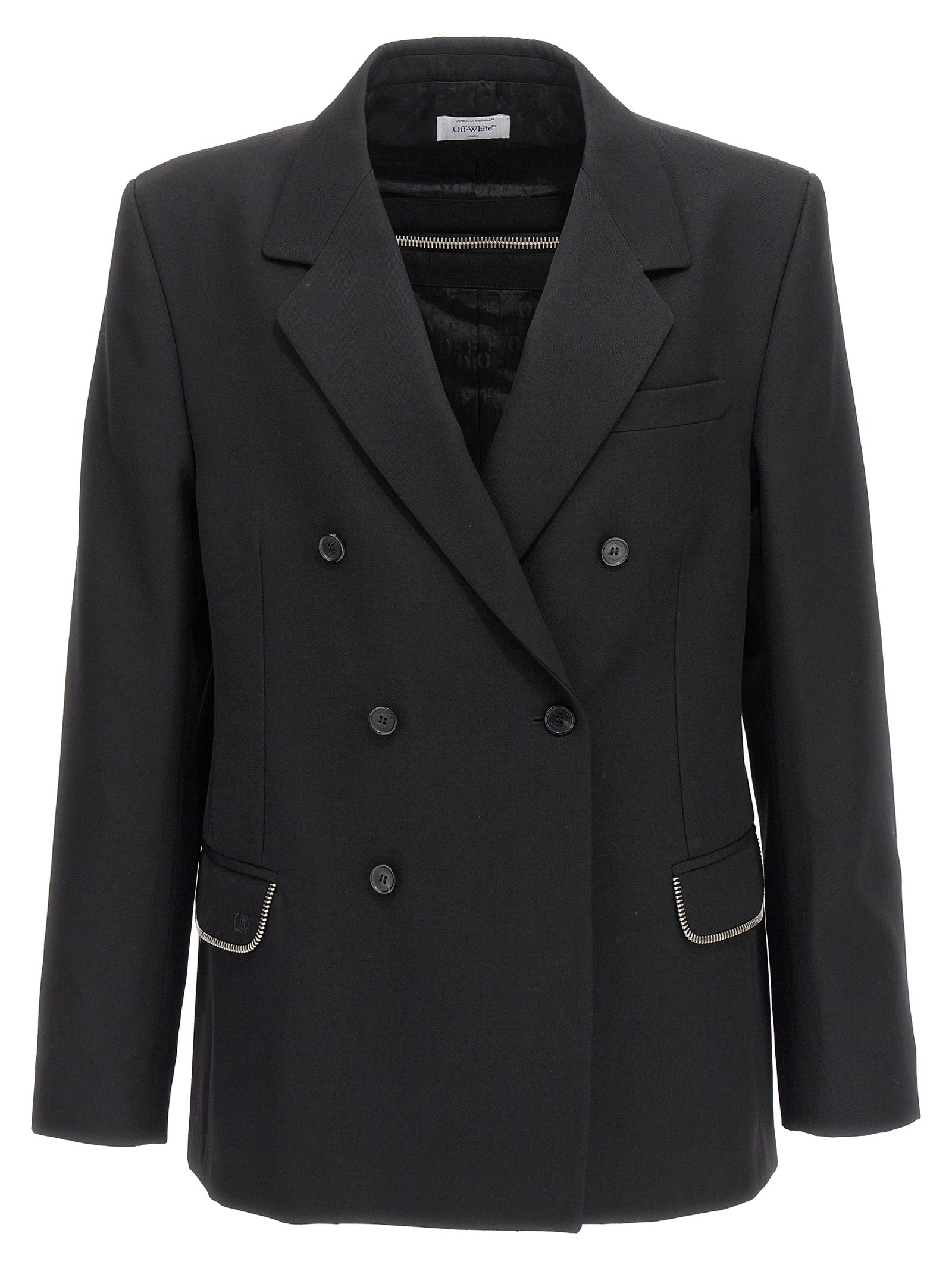 Off-White Black Virgin Wool Blazer