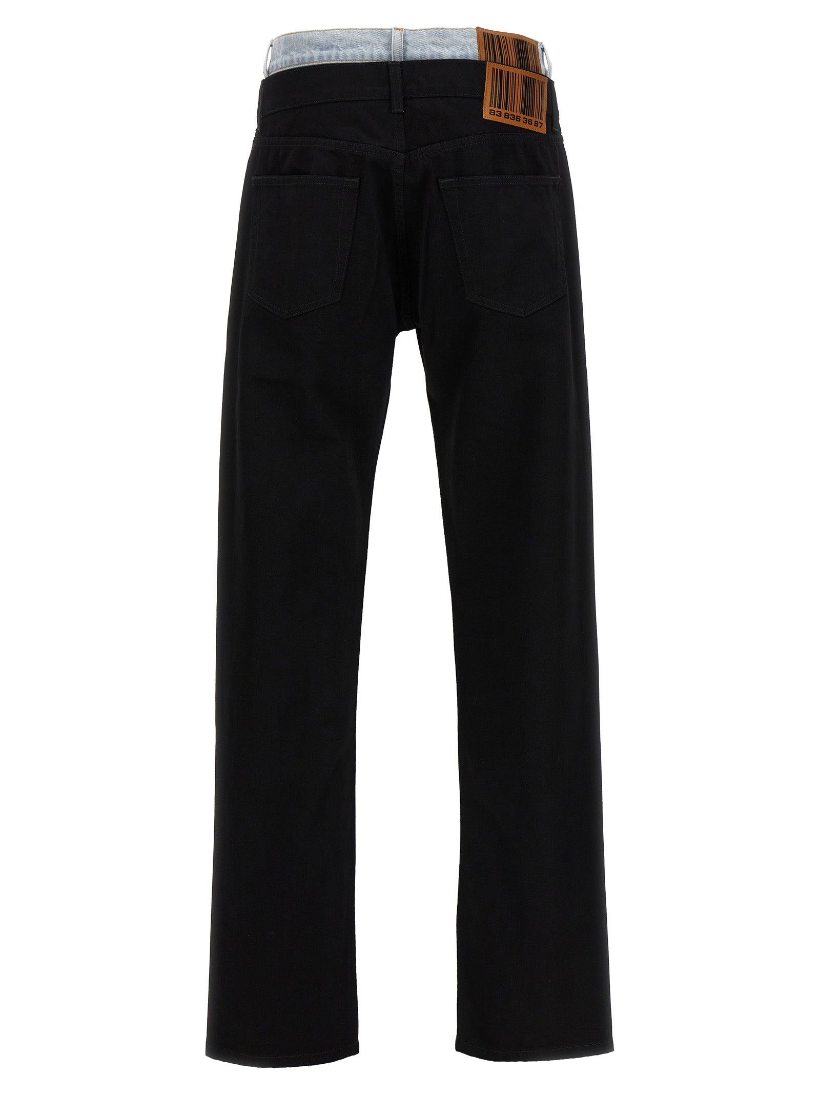 VTMNTS Black Cotton Straight-Leg Jeans