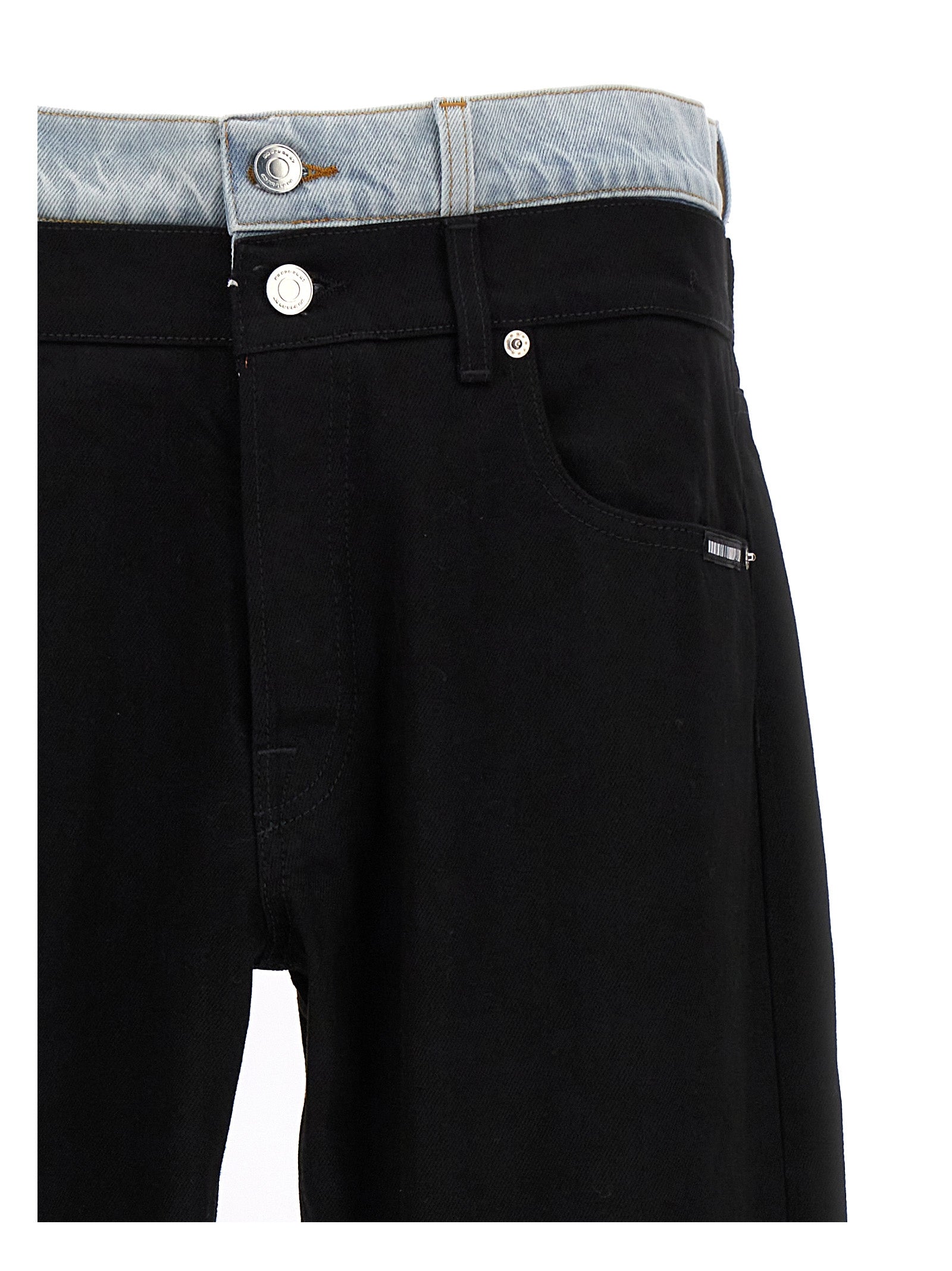 VTMNTS Black Cotton Straight-Leg Jeans