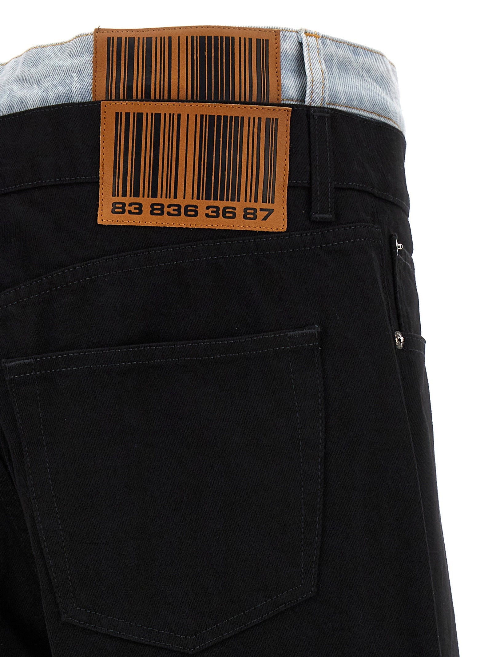 VTMNTS Black Cotton Straight-Leg Jeans