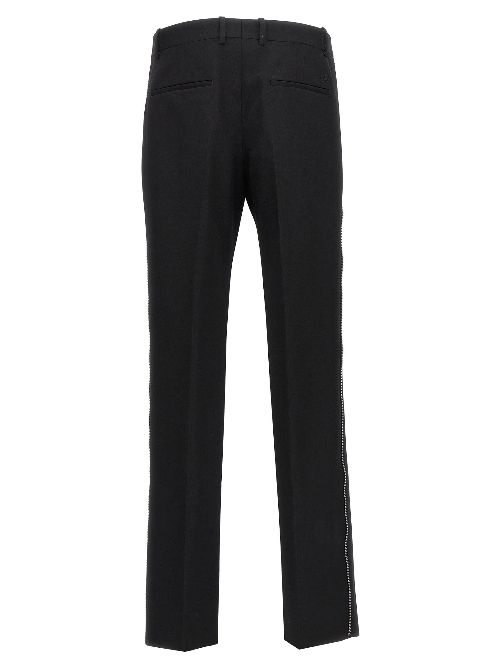 Off-White Black Virgin Wool Dress Pants