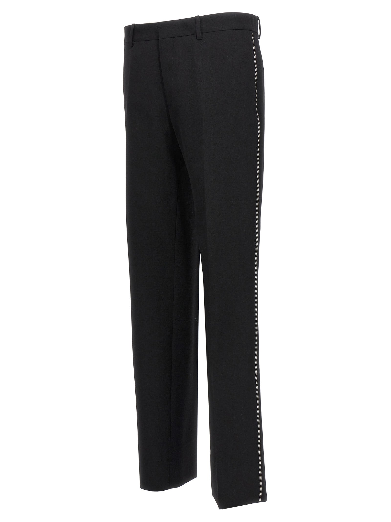 Off-White Black Virgin Wool Dress Pants