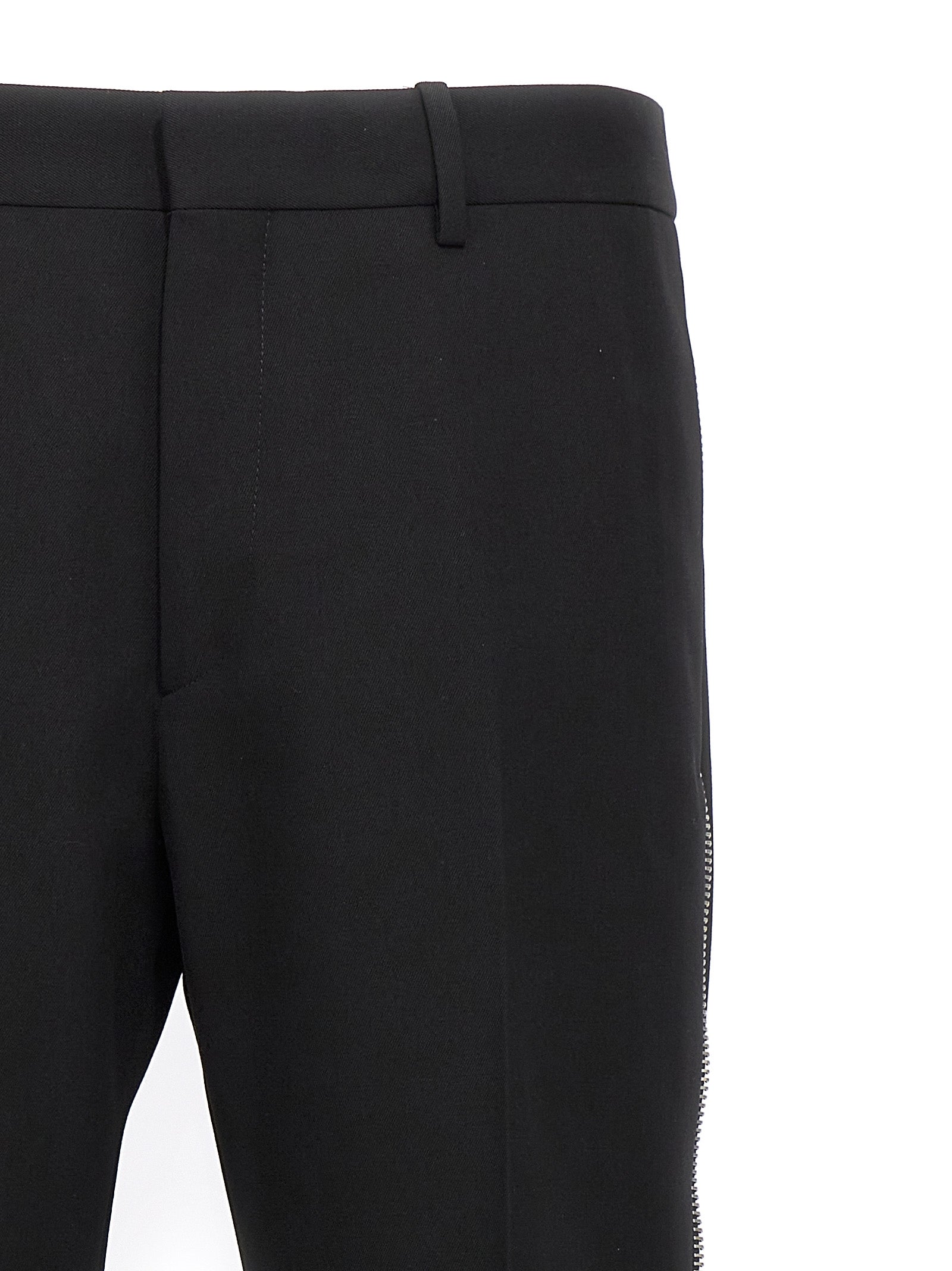 Off-White Black Virgin Wool Dress Pants