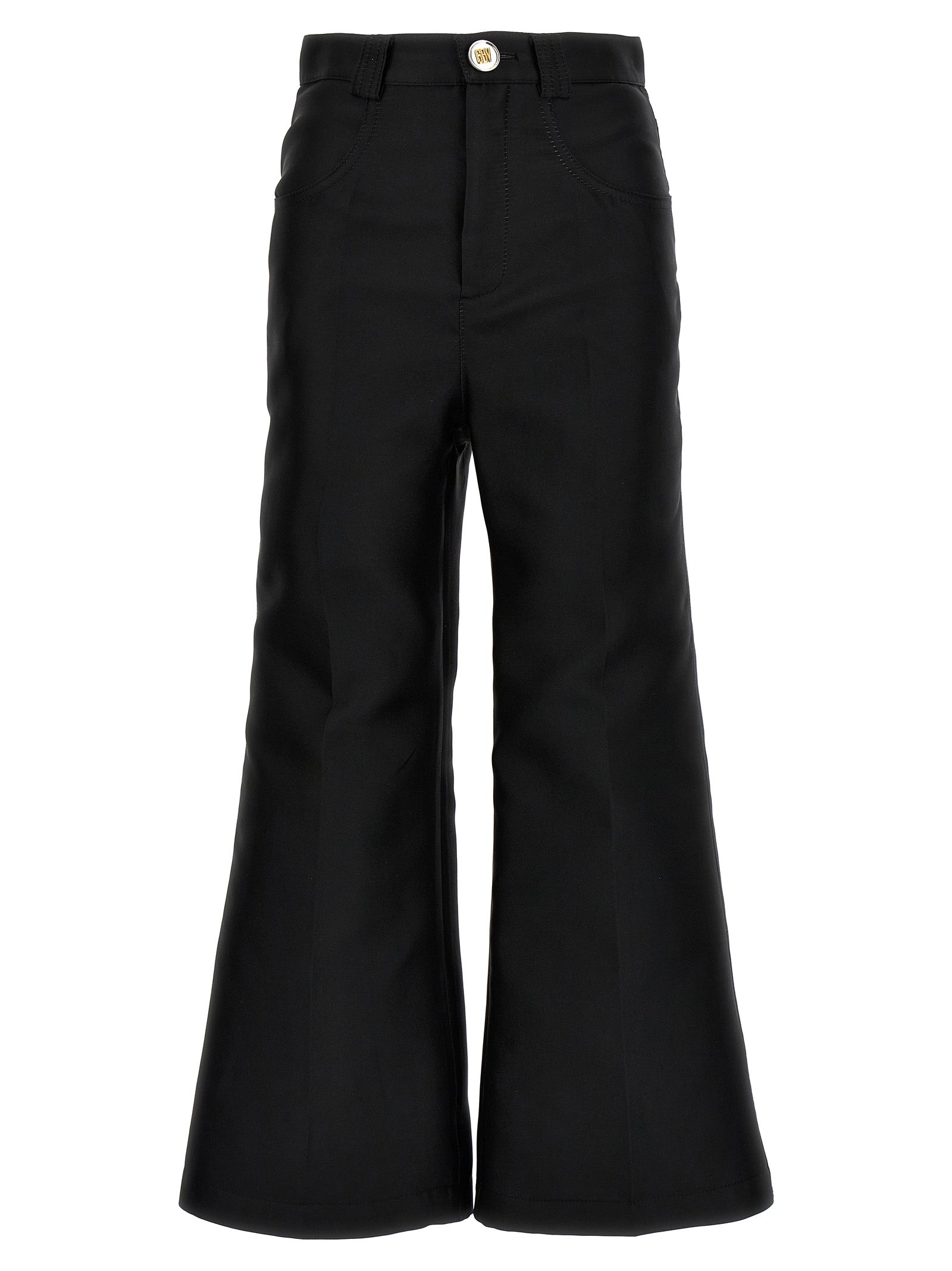 Giambattista Valli Black Polyester Flared Pants