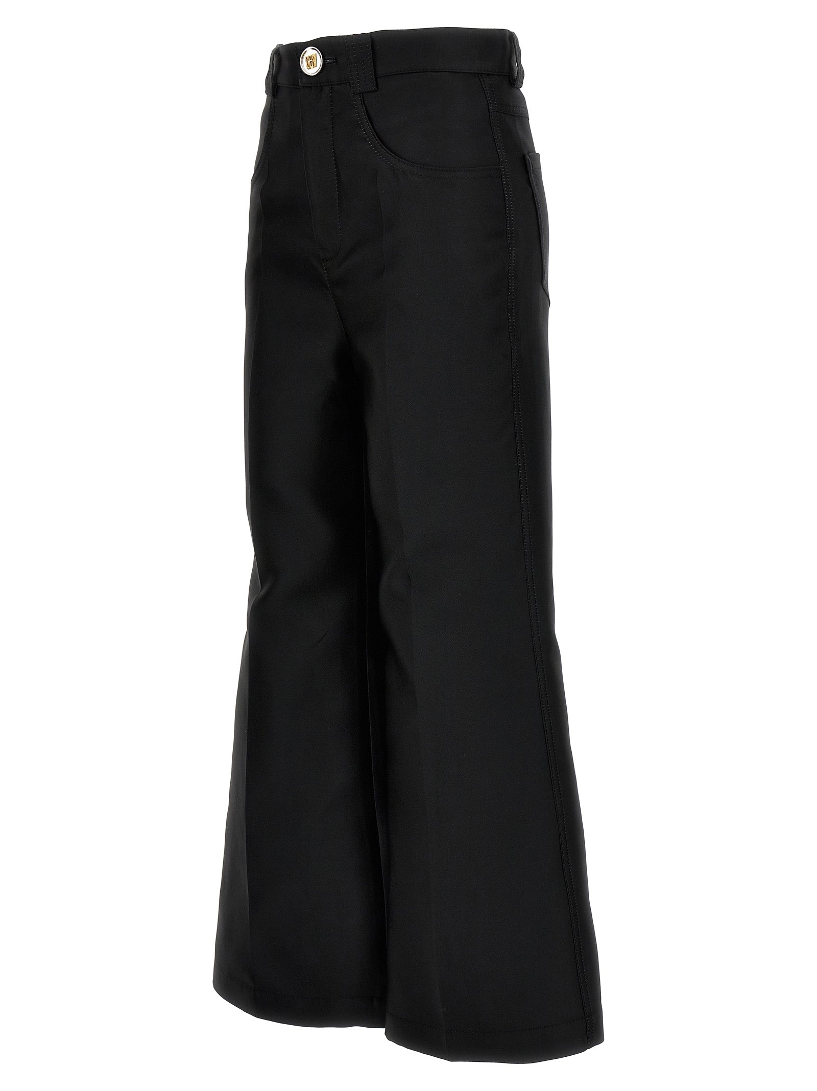 Giambattista Valli Black Polyester Flared Pants