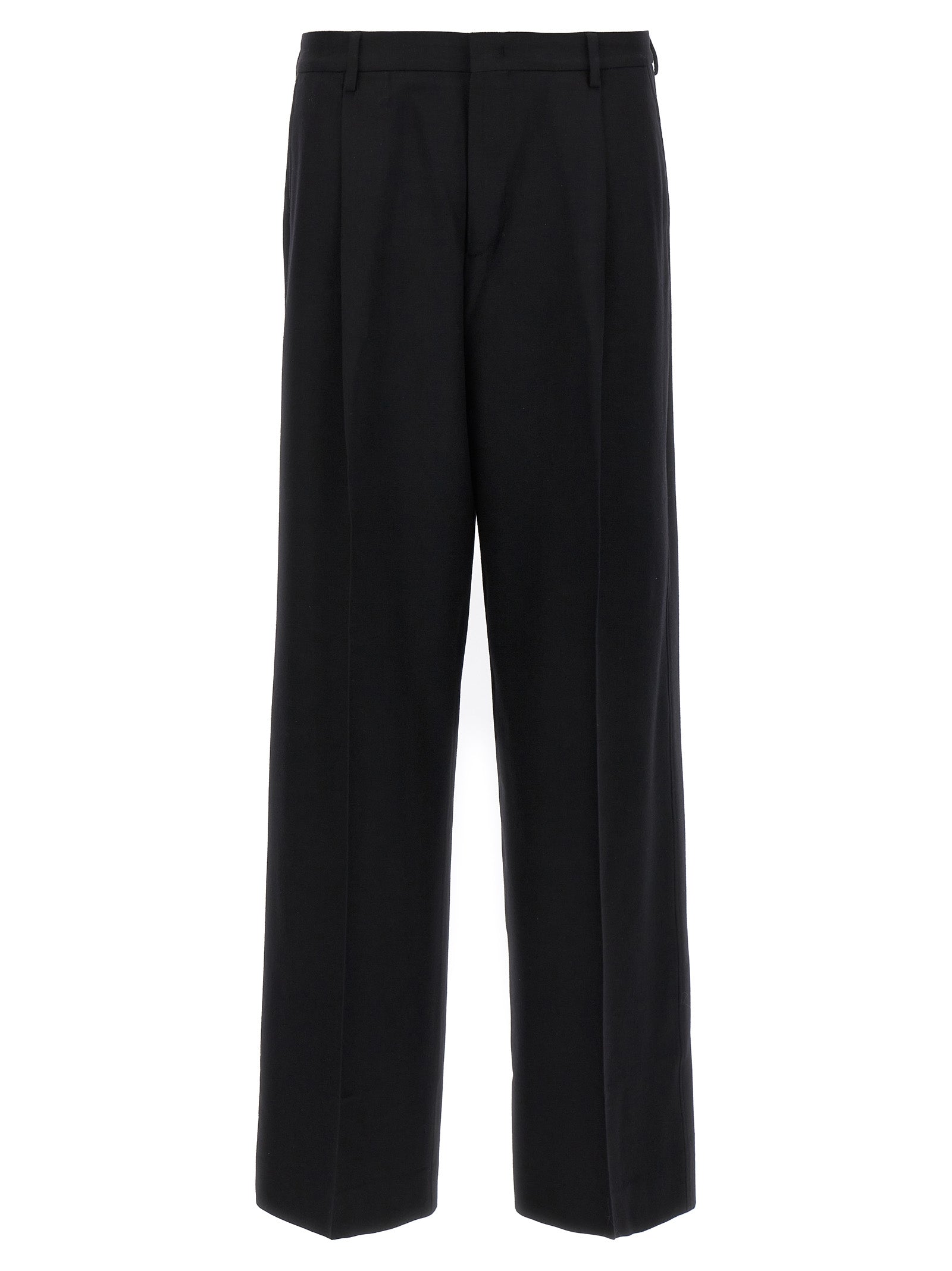 CELLAR DOOR Black Virgin Wool Dress Pants