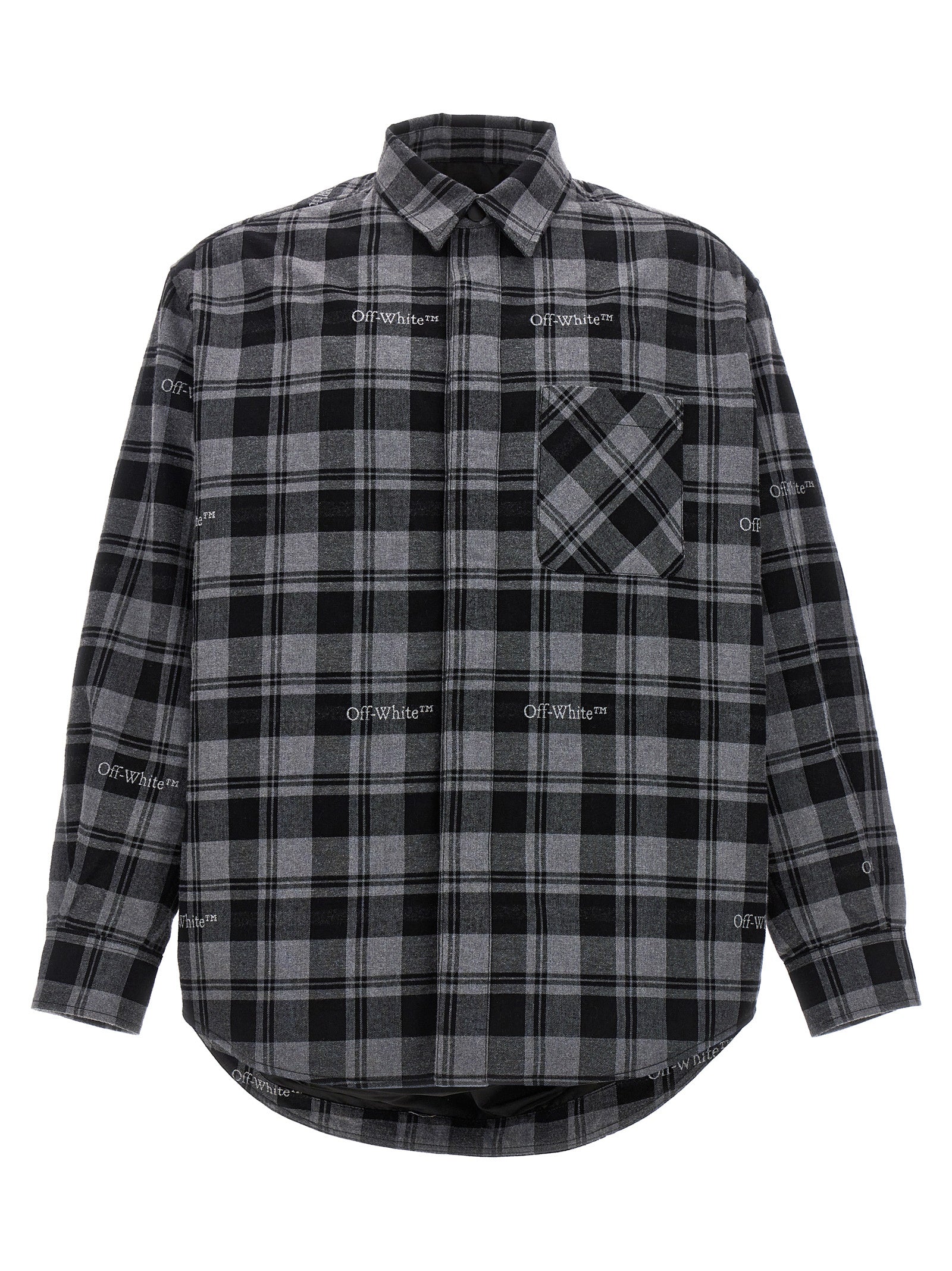 Off-White Gray Cotton Shell Jacket