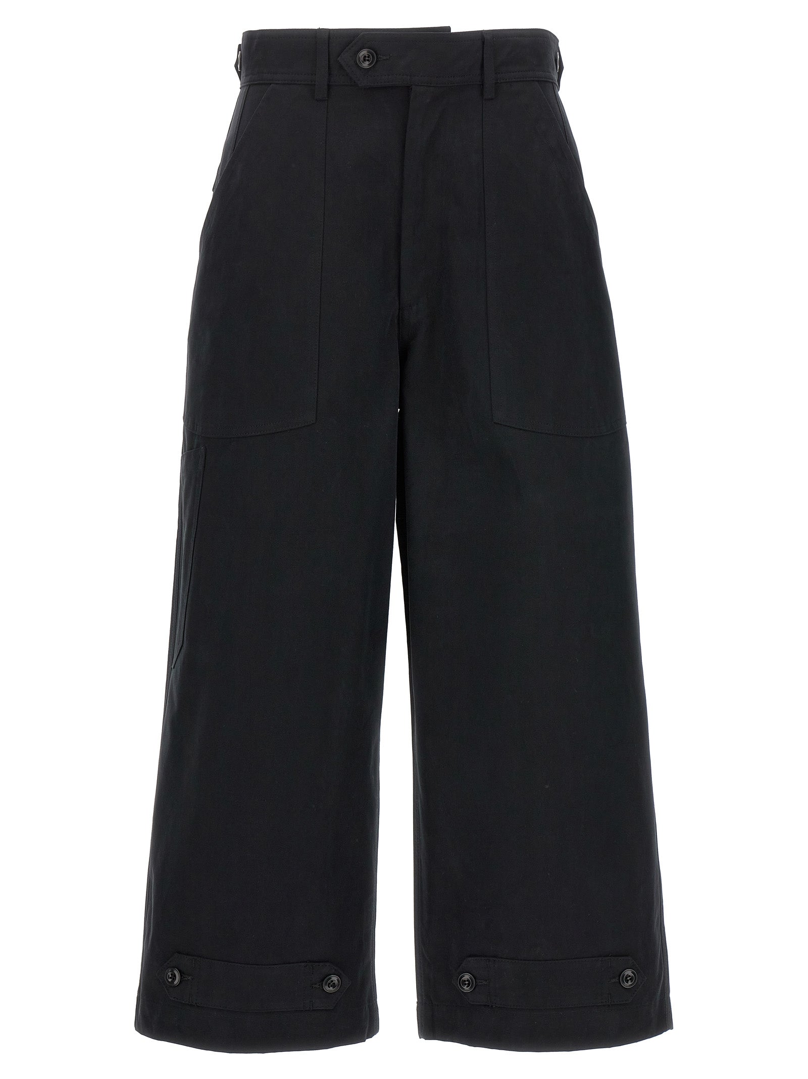 CELLAR DOOR Black Cotton Casual Pants