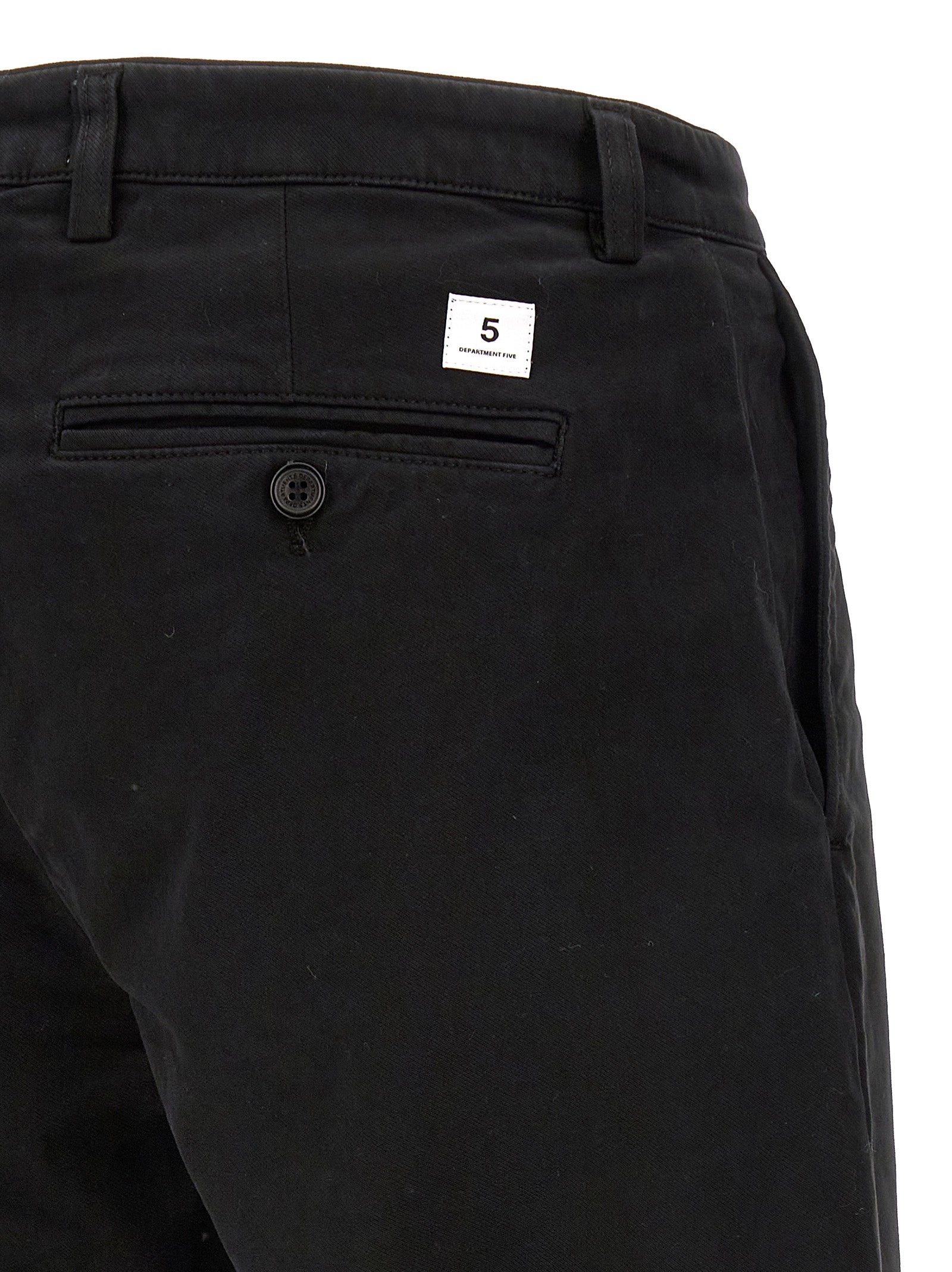 Department 5 Black Cotton Casual Pants