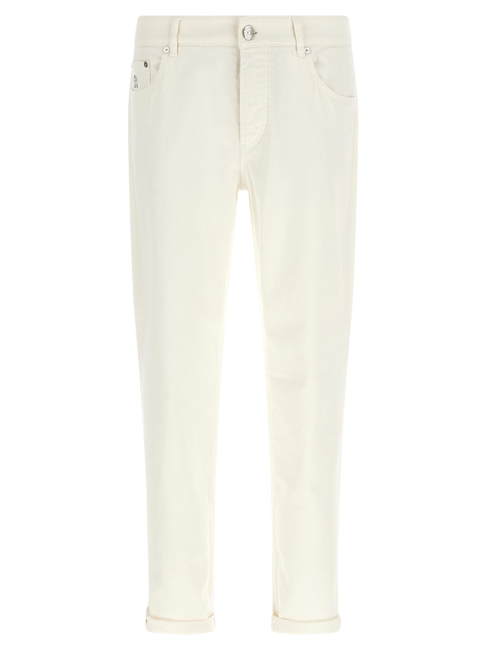 Brunello Cucinelli White Cotton Jeans Denim