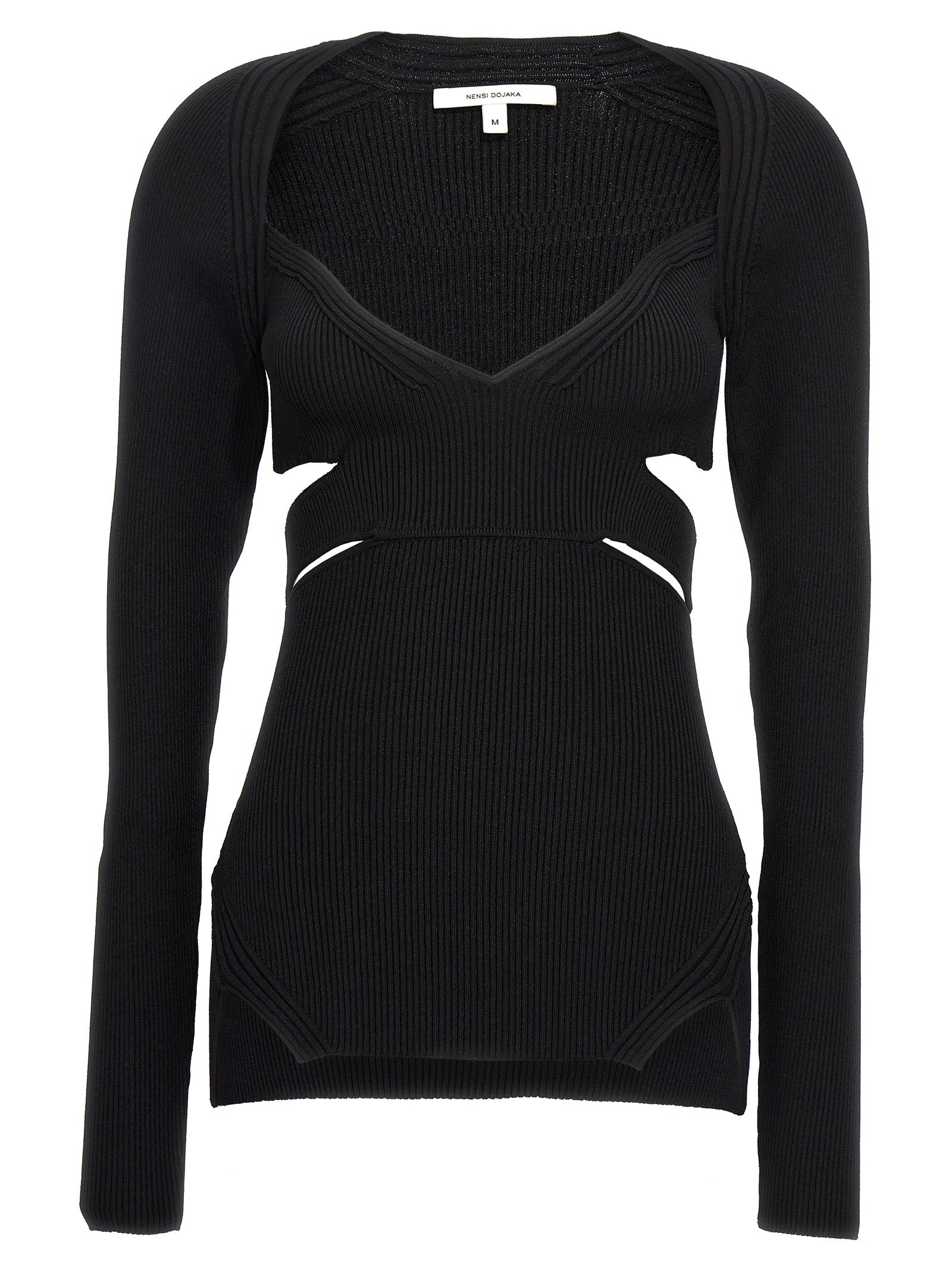 Nensi Dojaka Black Viscose Cardigan