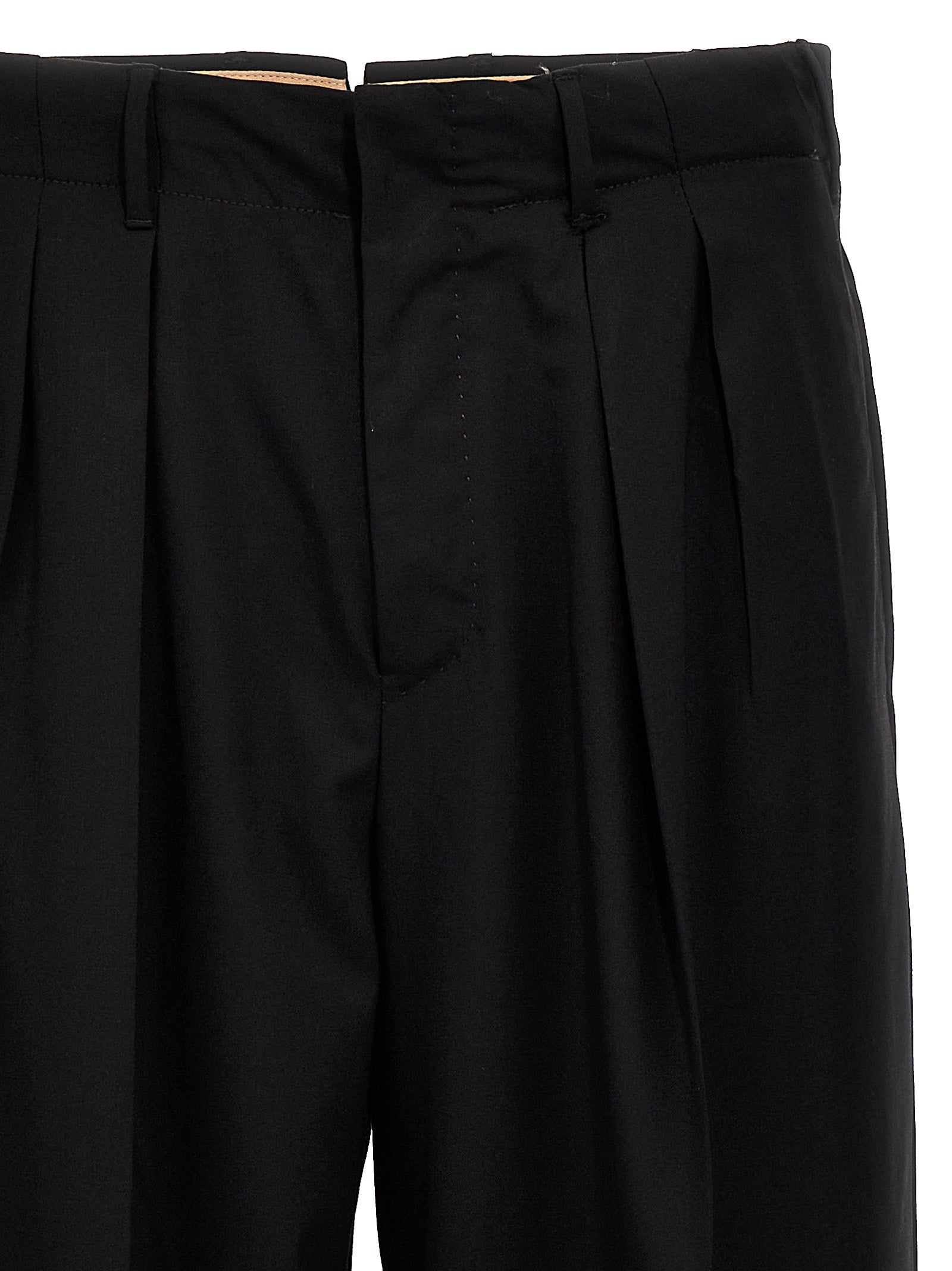 PT Torino Black Virgin Wool Dress Pants