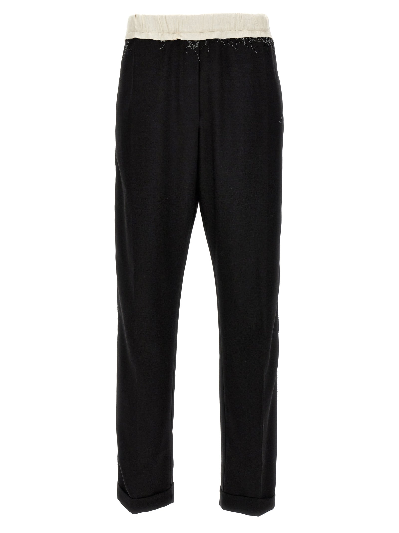 WALES BONNER Bicolor Wool Casual Pants