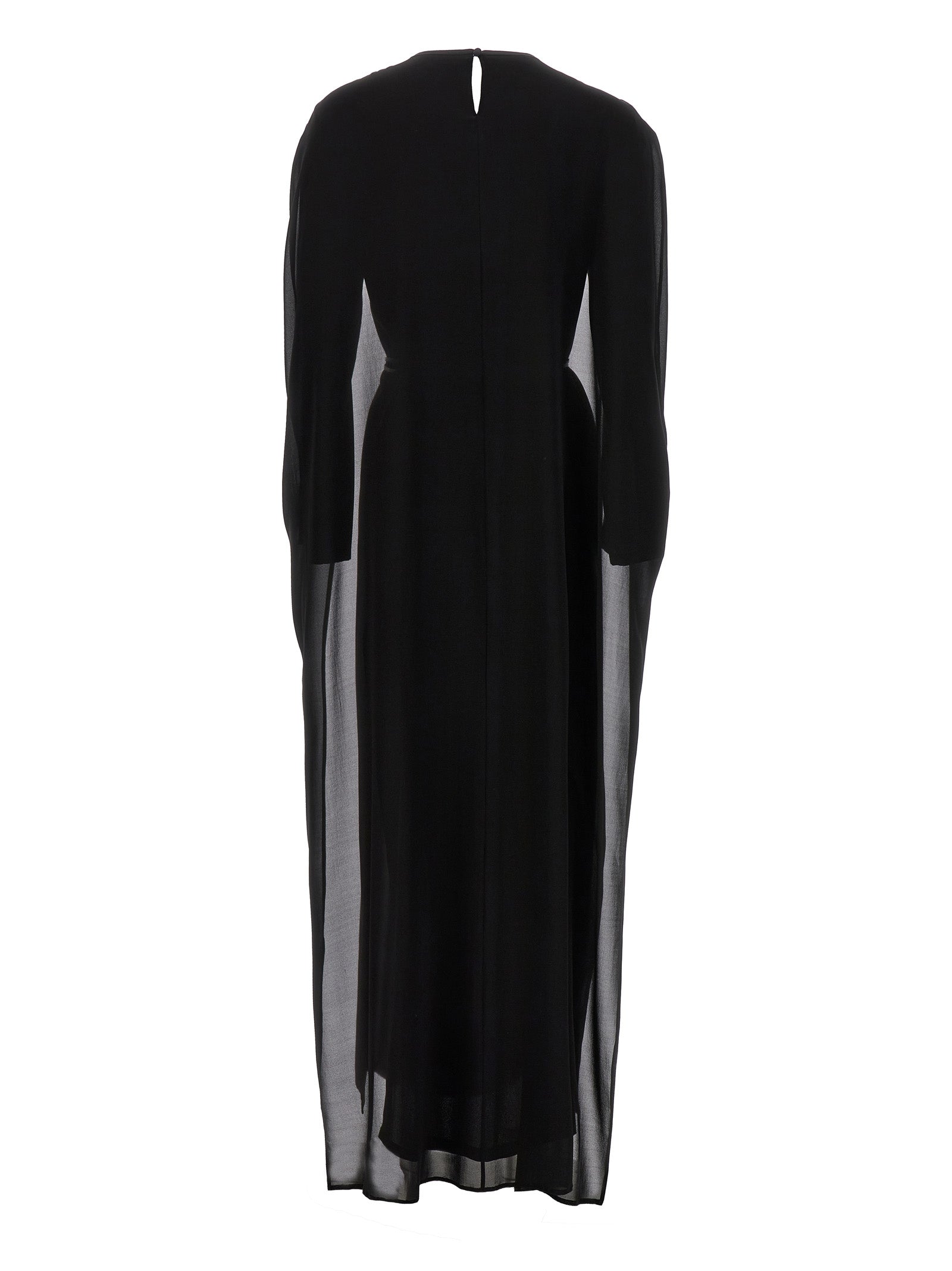DI.LA3 PARI' Black Silk Long Dress