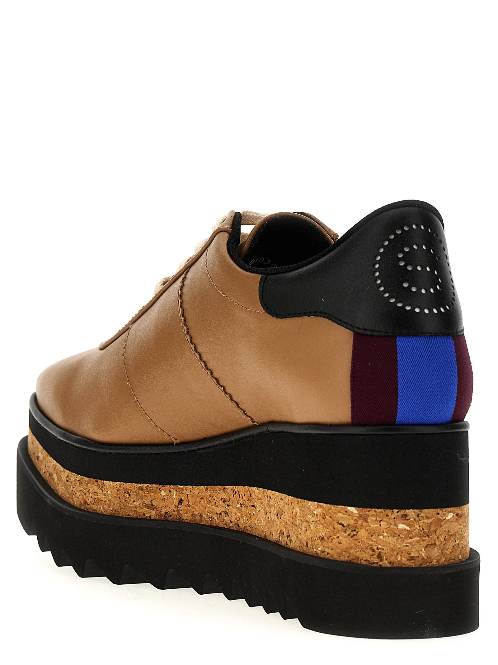 Stella McCartney Brown Polyester Wedge Sneaker