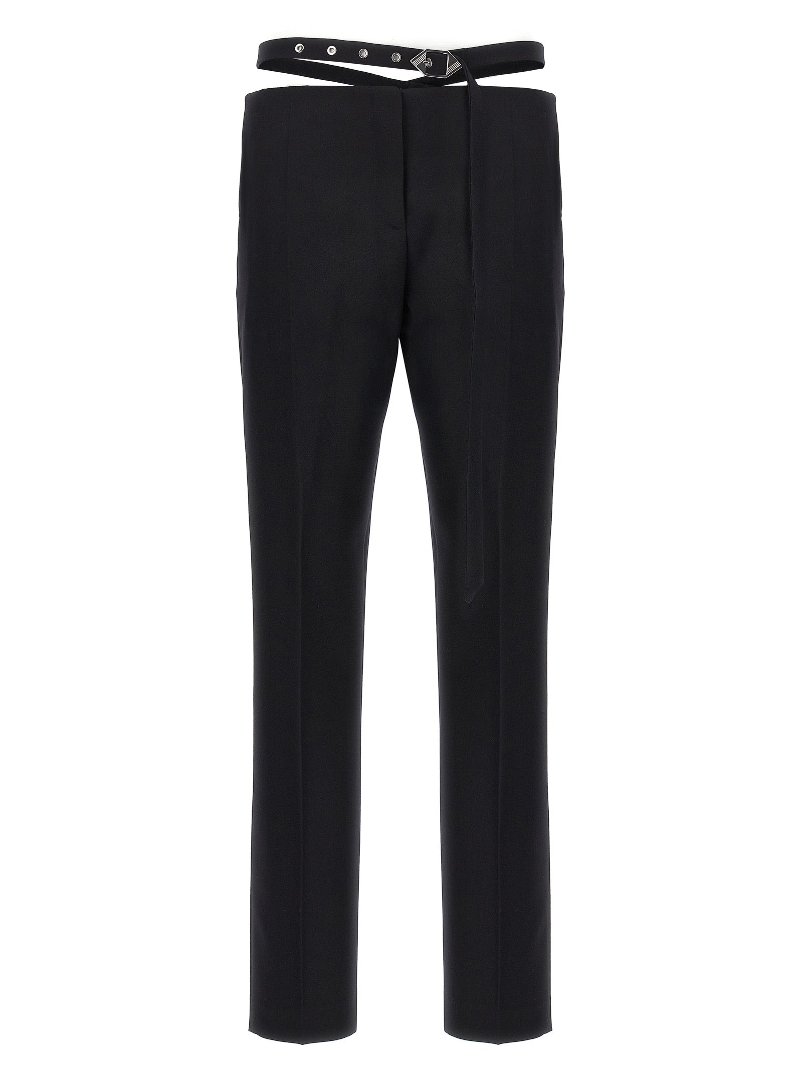 The Attico Black Virgin Wool Dress Pants