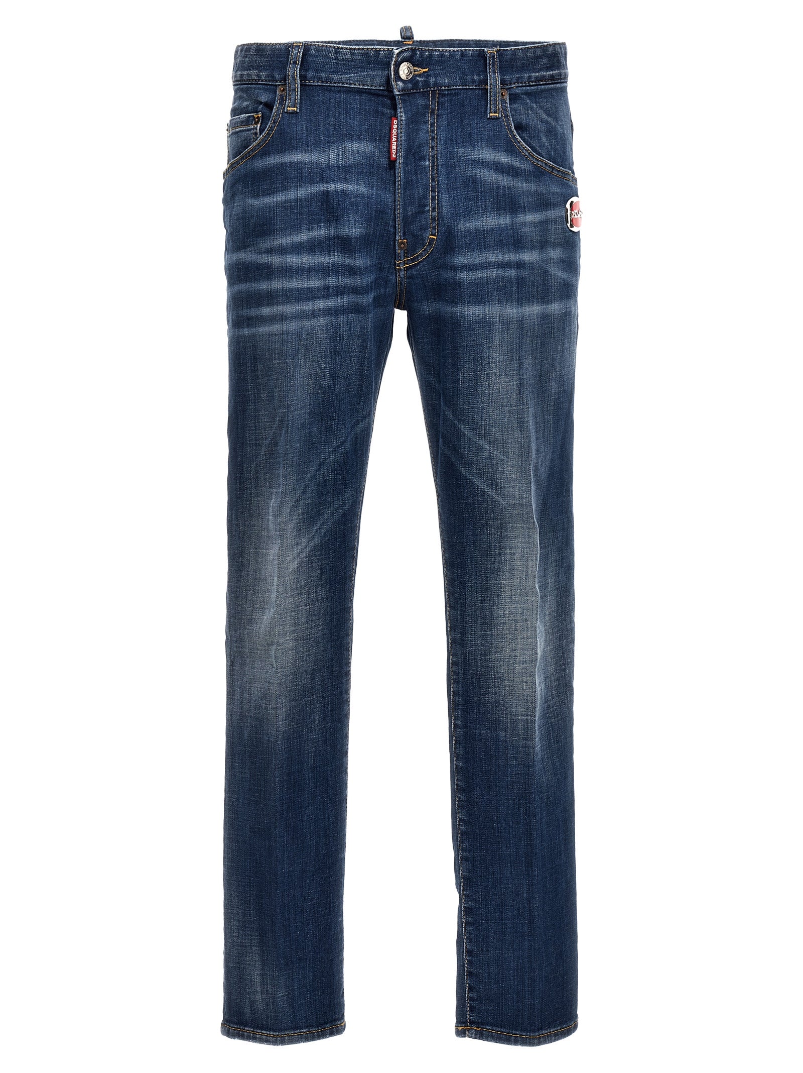 Dsquared² Blue Cotton Relaxed Fit Jeans