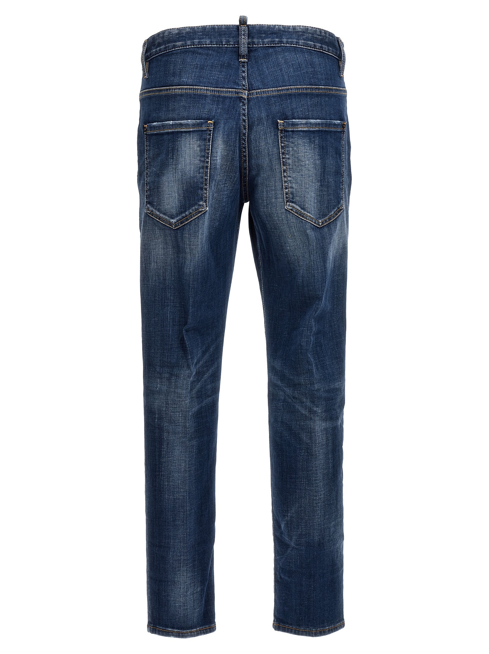 Dsquared² Blue Cotton Relaxed Fit Jeans