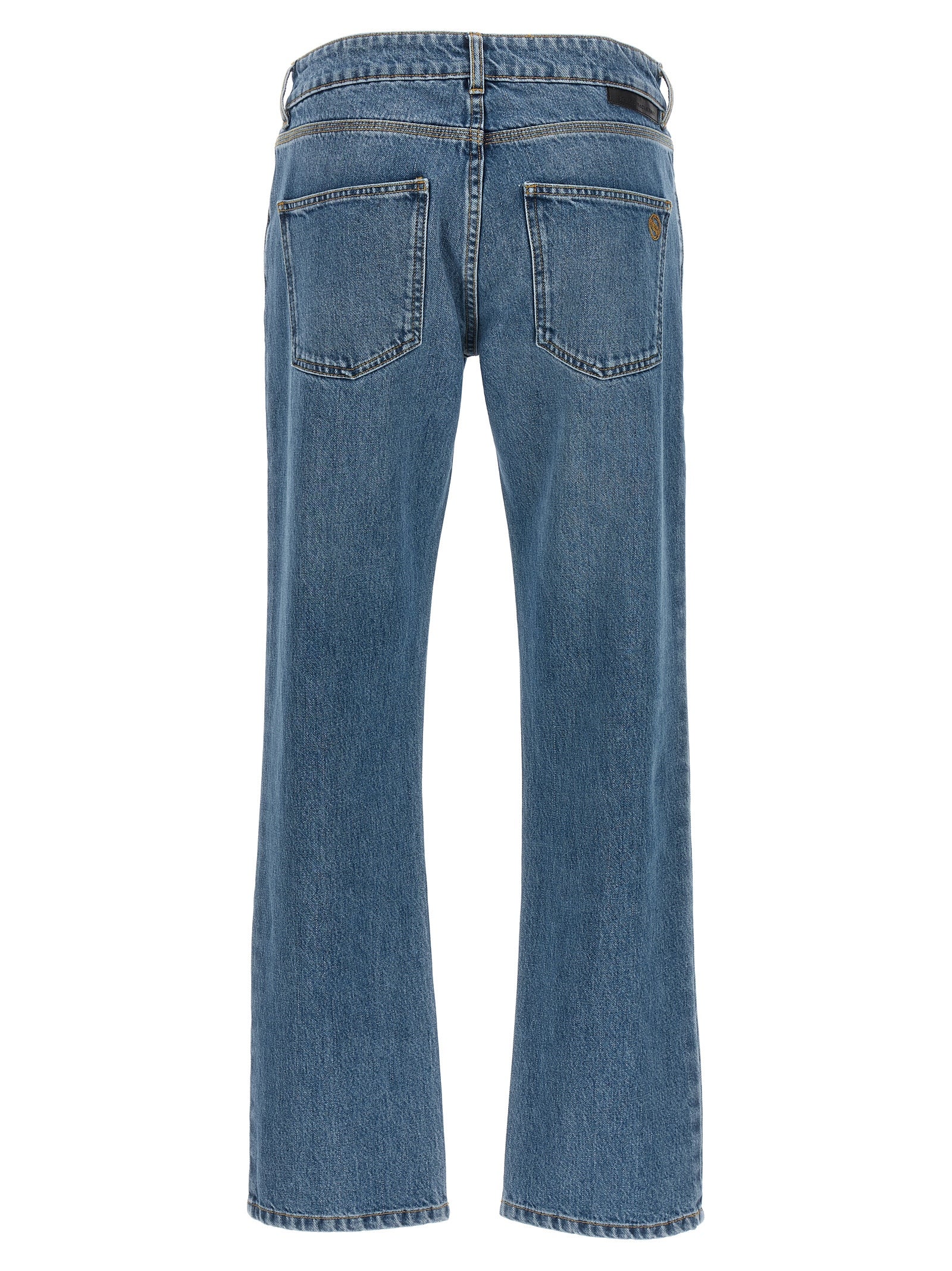 Stella McCartney Blue Cotton Cropped Jeans
