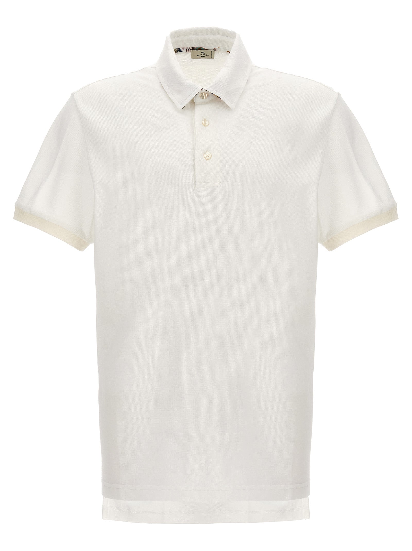 Etro White Cotton Polo Shirt