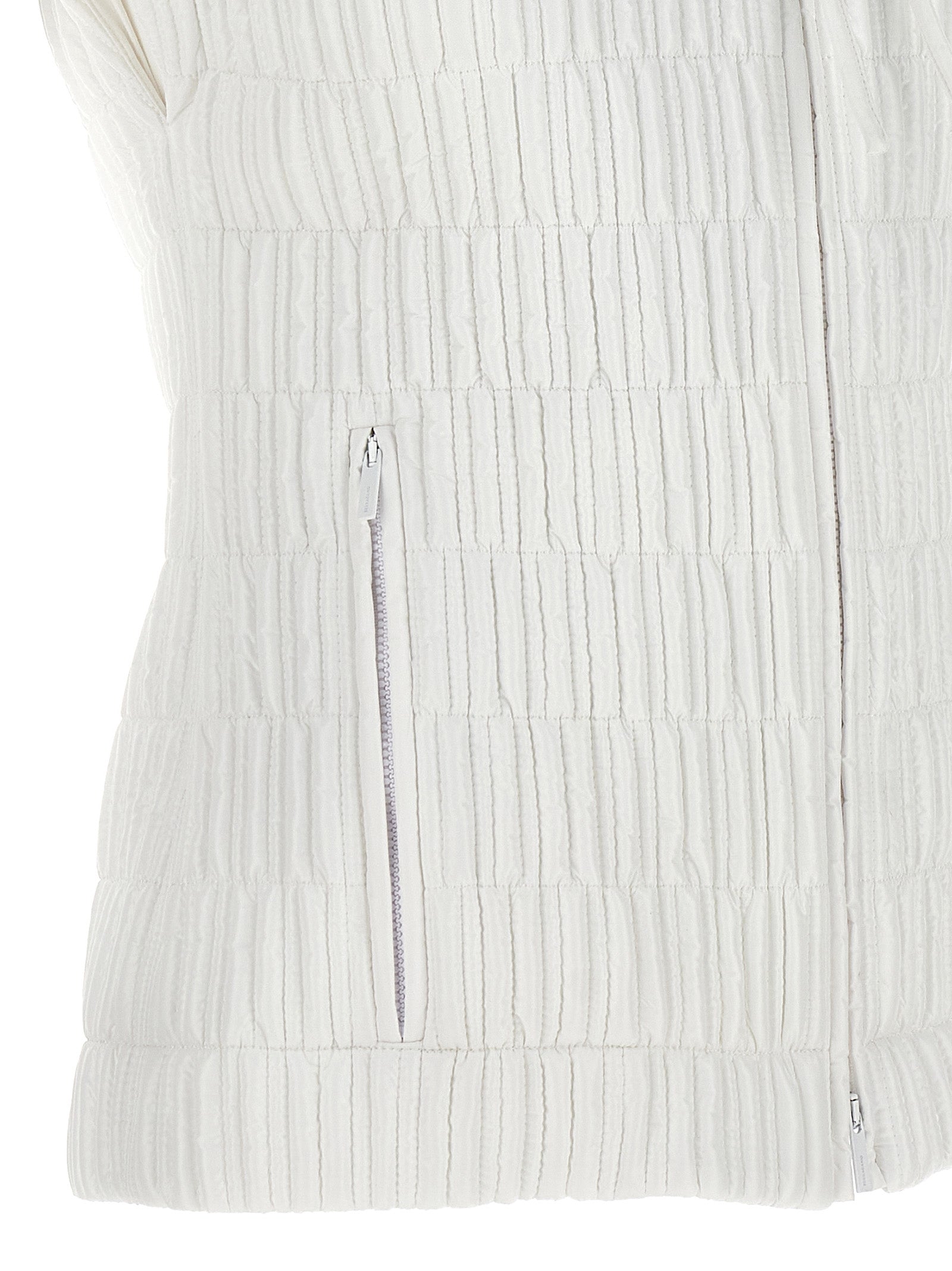 Ferragamo White Polyamide Sleeveless Jacket