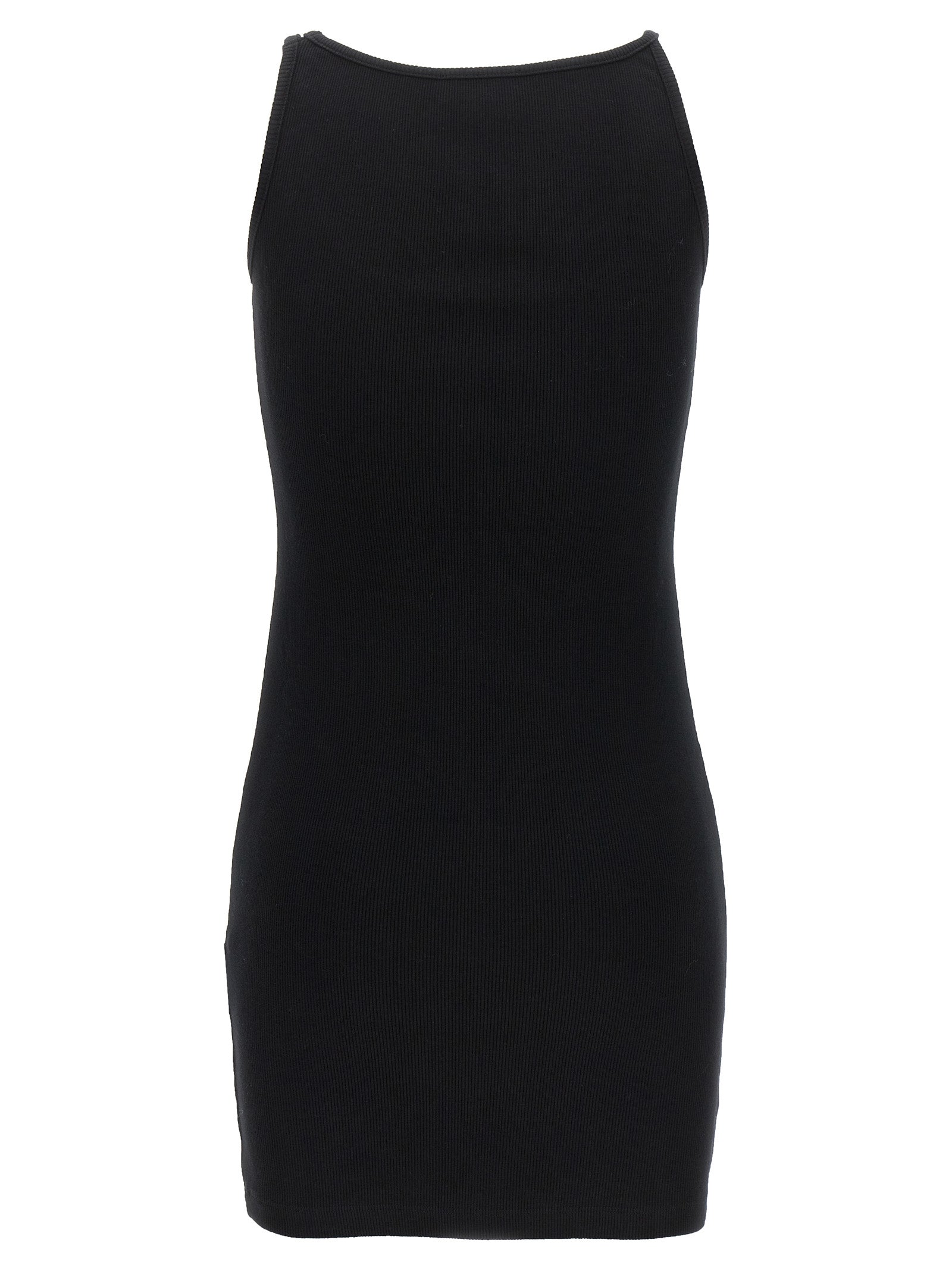 Off-White Black Cotton Short Dress