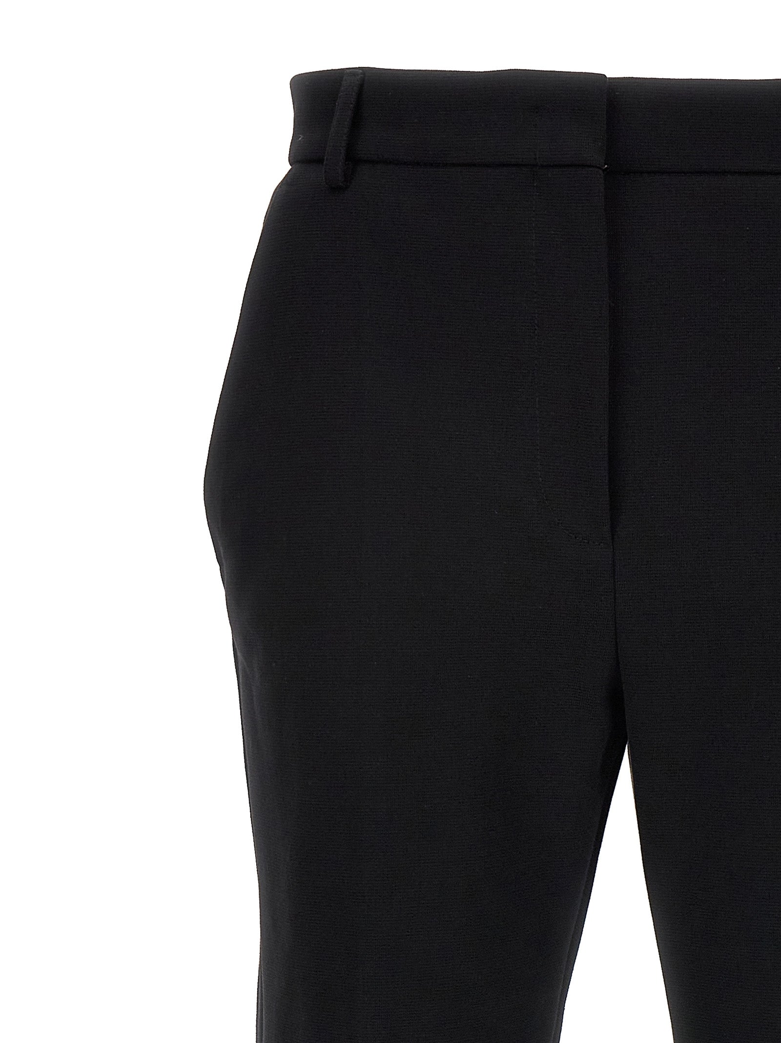 Sportmax Black Cotton Casual Pants