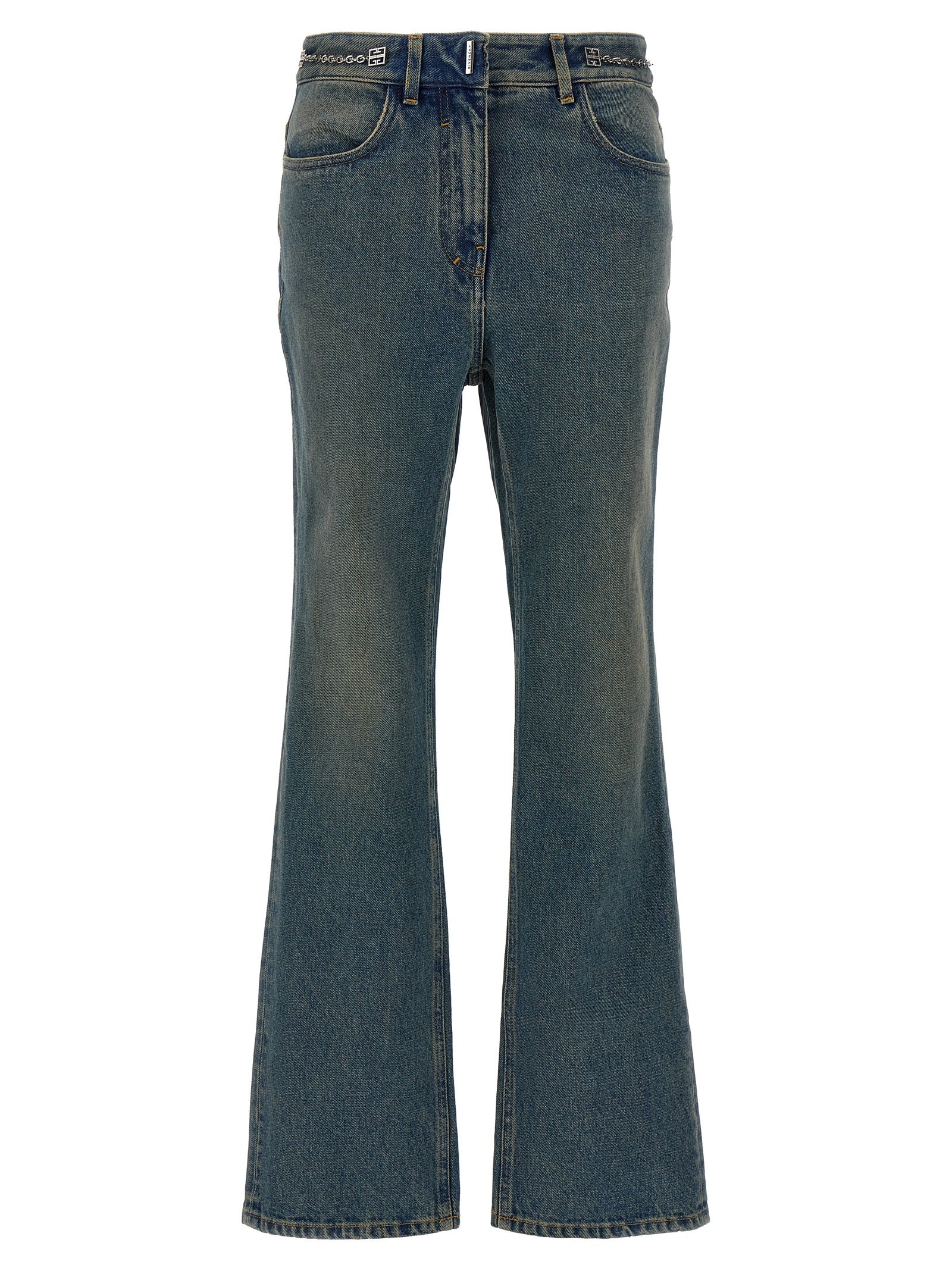 Givenchy Blue Cotton Bootcut Jeans