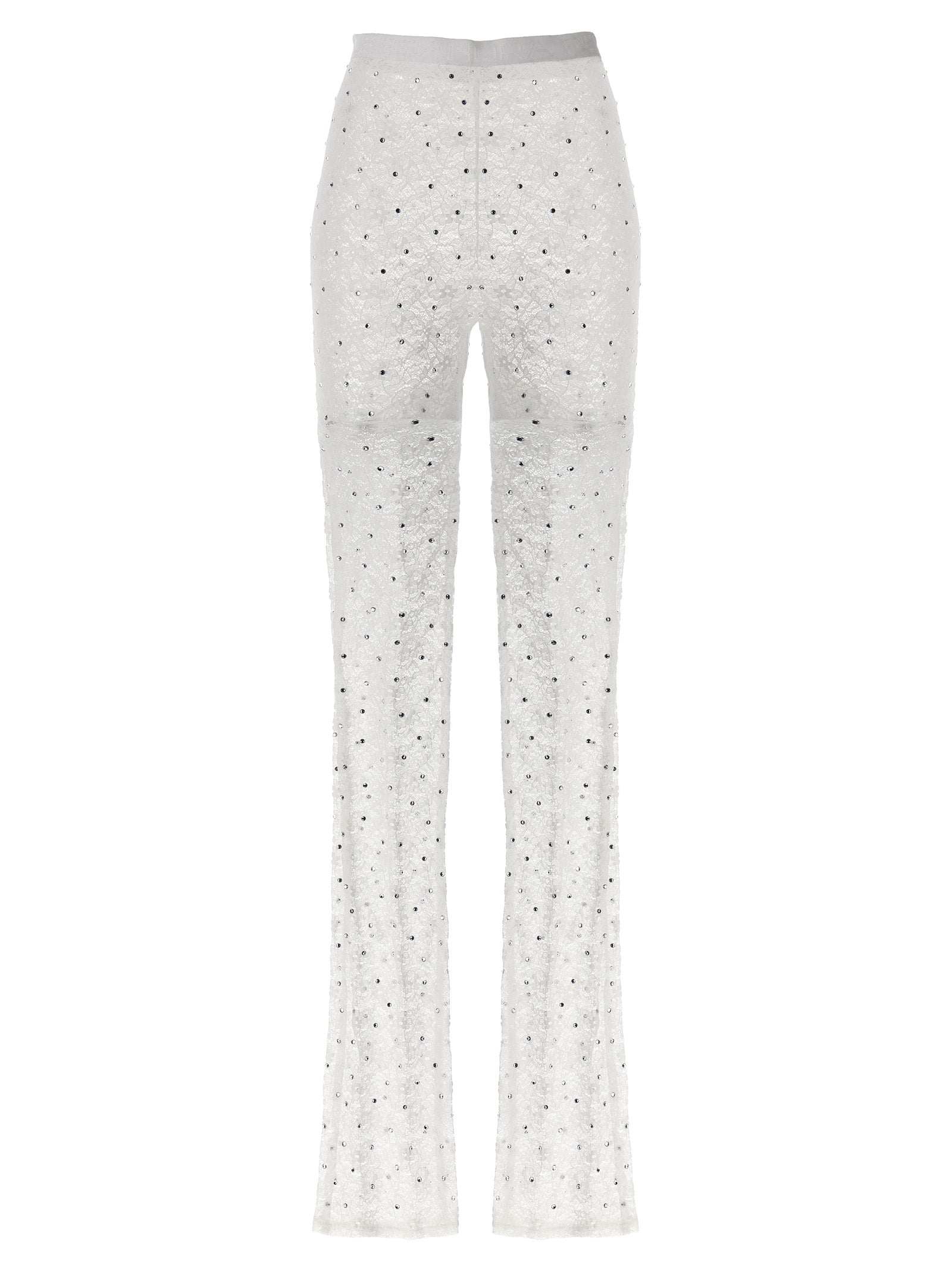 Alessandra Rich White Polyamide Leggings