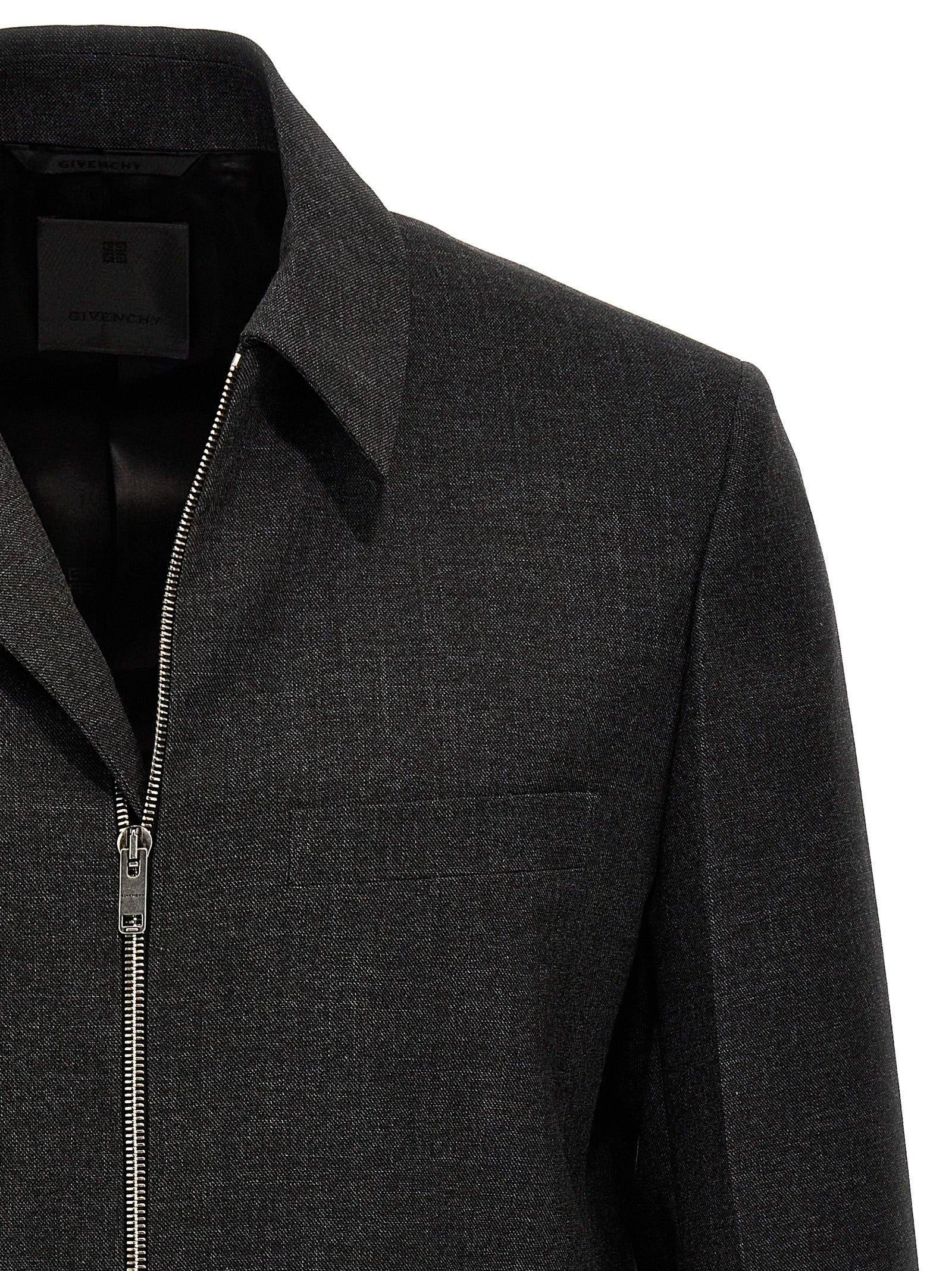 Givenchy Gray Virgin Wool Jacket