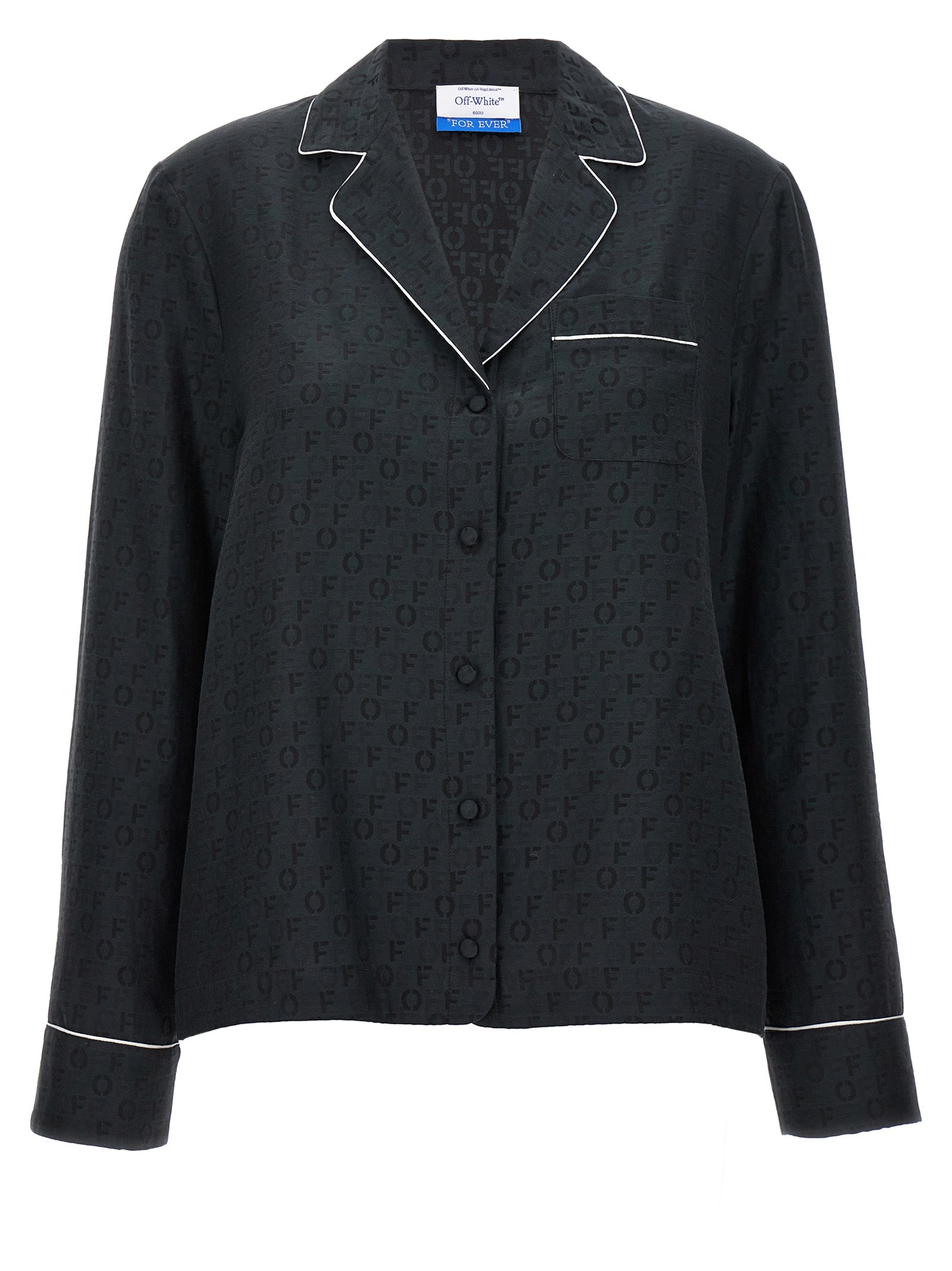 Off-White Black Silk Blouse