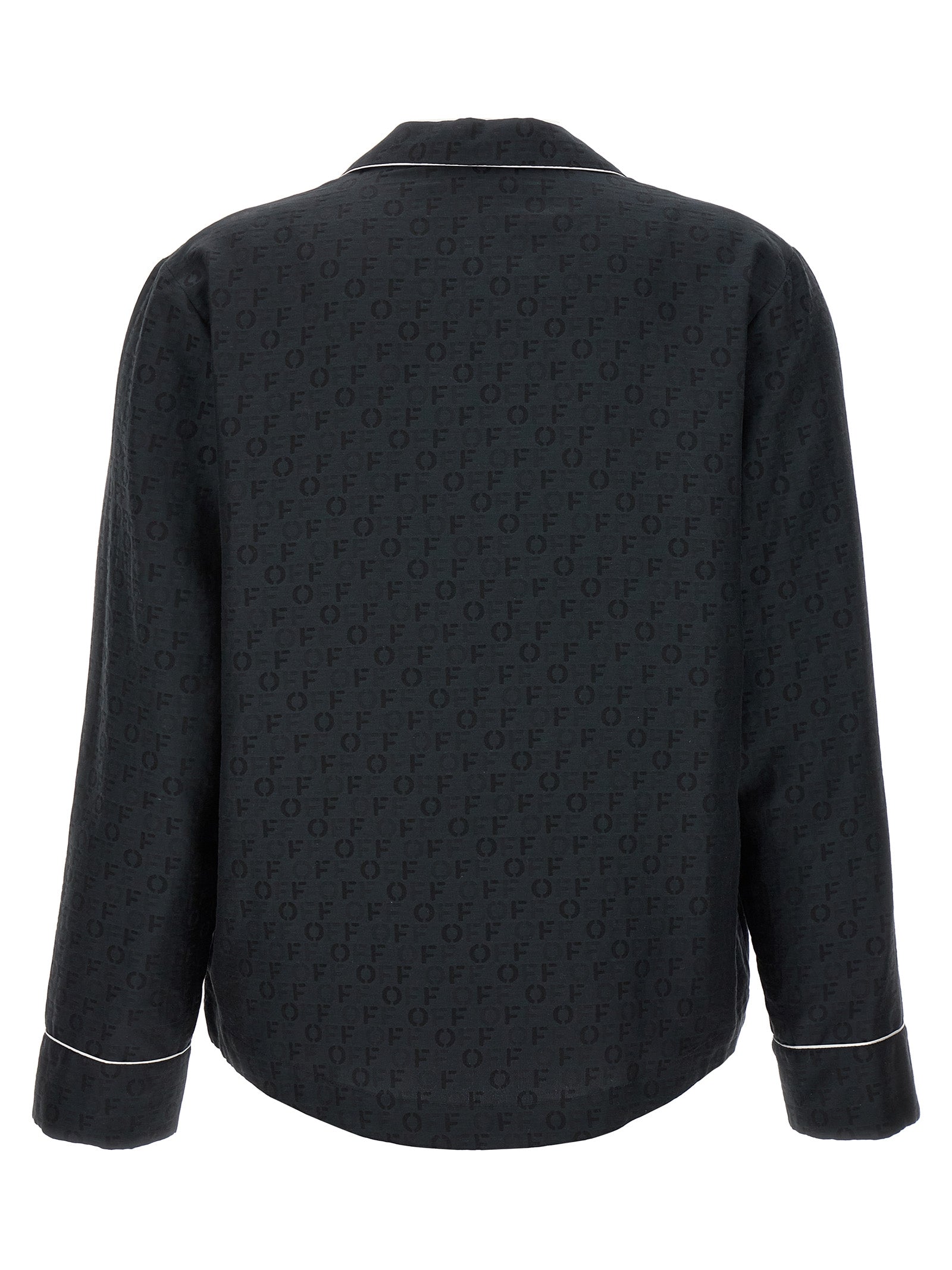 Off-White Black Silk Blouse