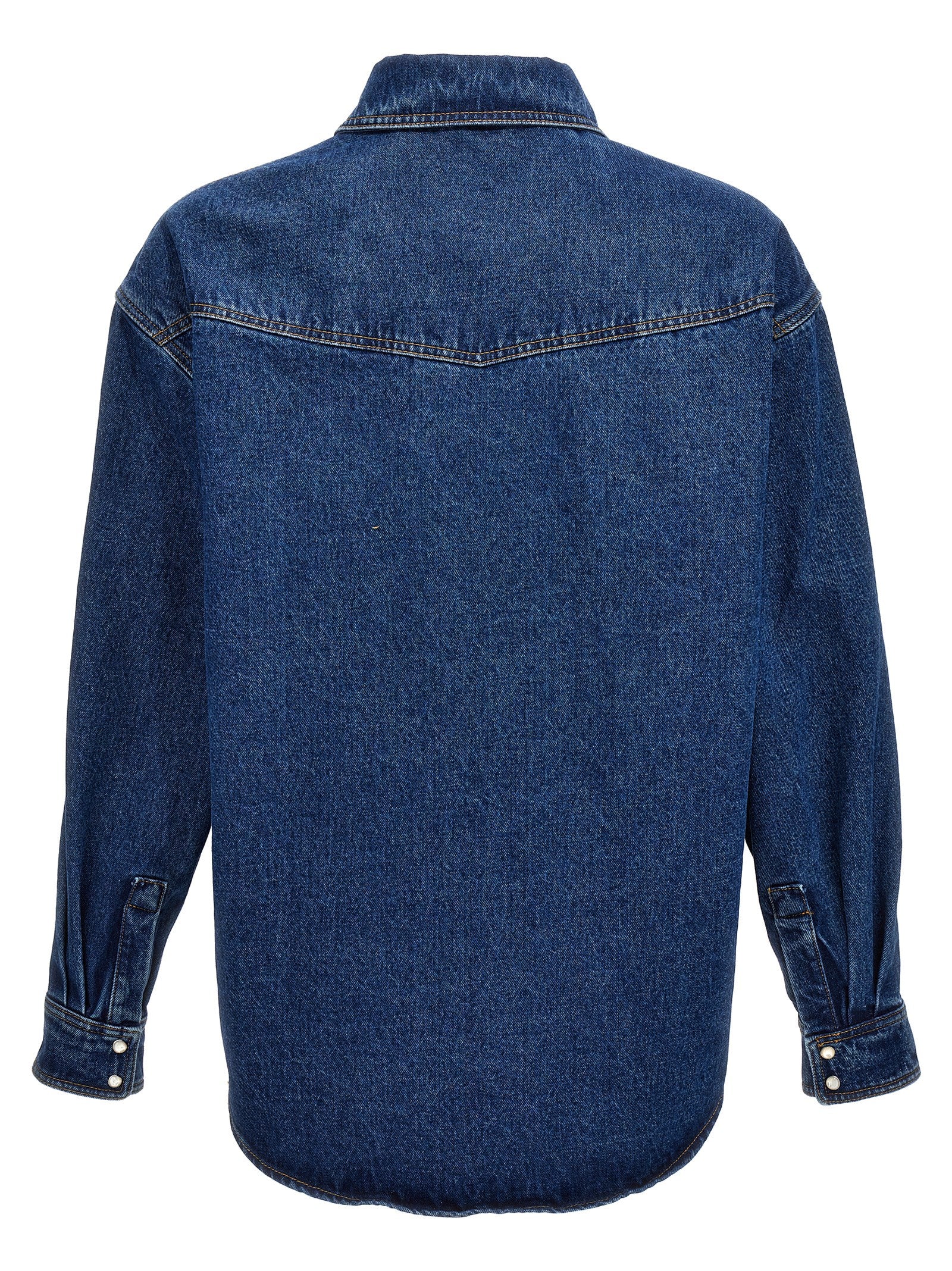 Palm Angels Blue Polyester Denim Jacket