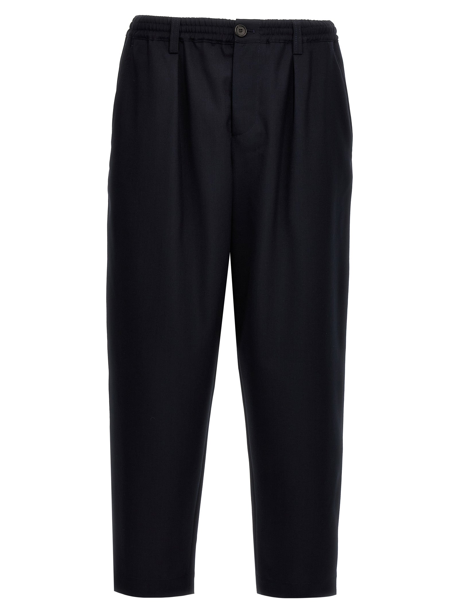 Marni Blue Virgin Wool Cropped Pants