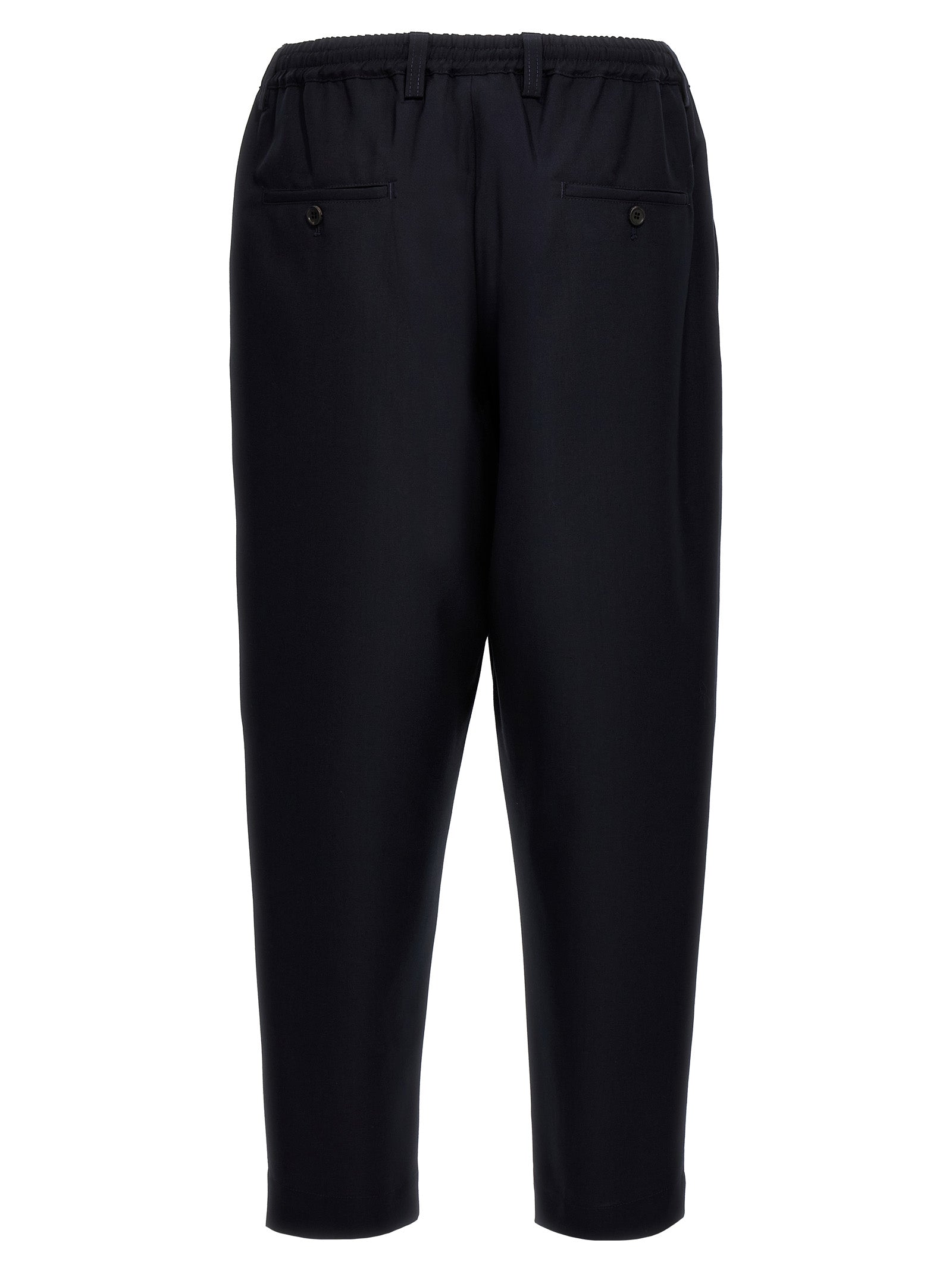 Marni Blue Virgin Wool Cropped Pants