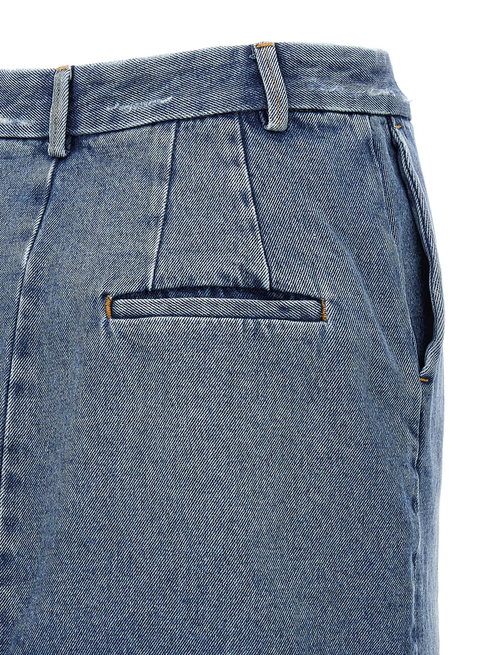 Armarium Blue Cotton Long Skirt