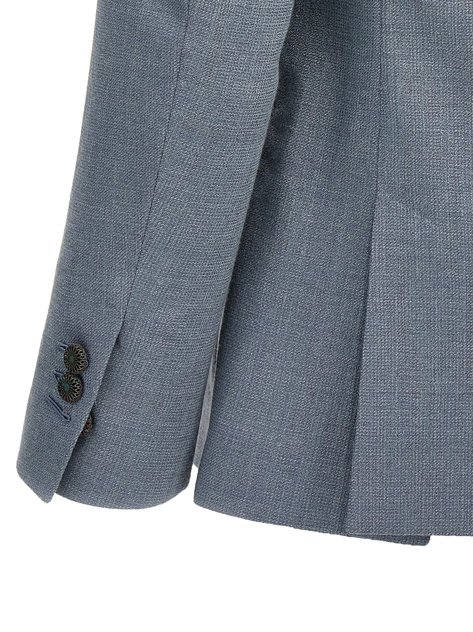 MAURIZIO MIRI Blue Silk Blazer