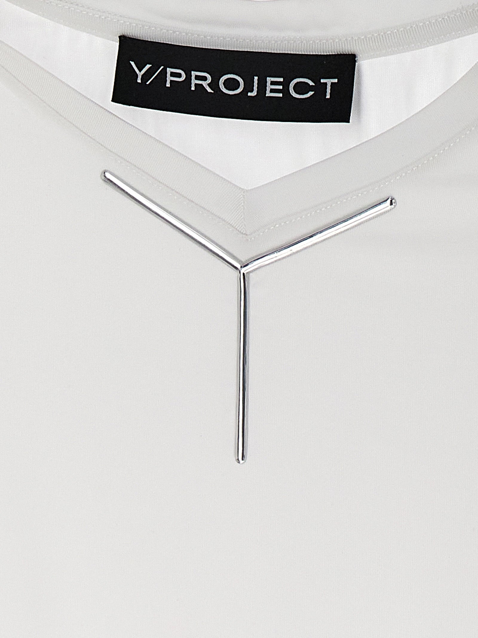 Y/PROJECT White Viscose T-Shirt