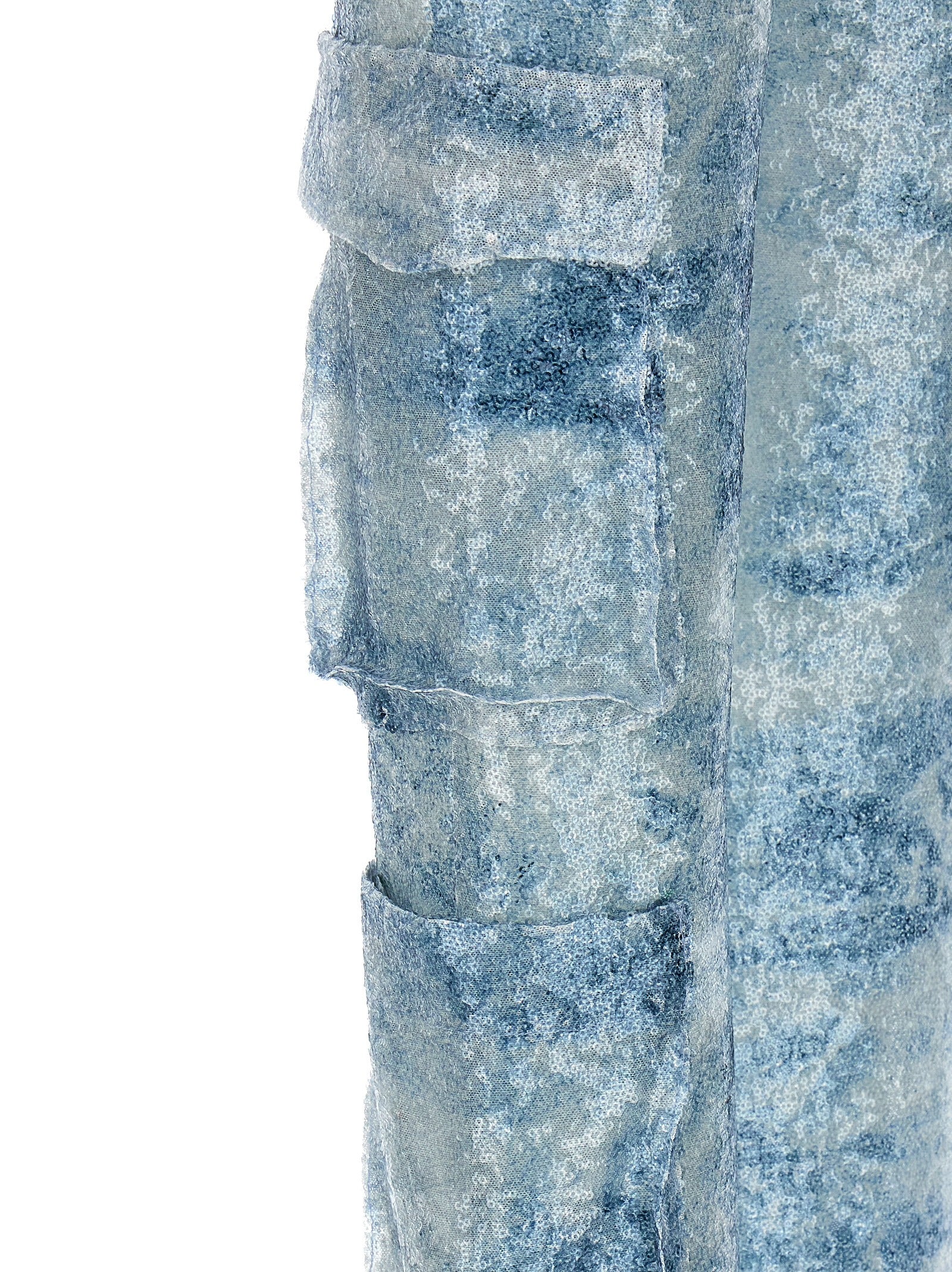 LE TWINS Blue Polyester Cargo Pants
