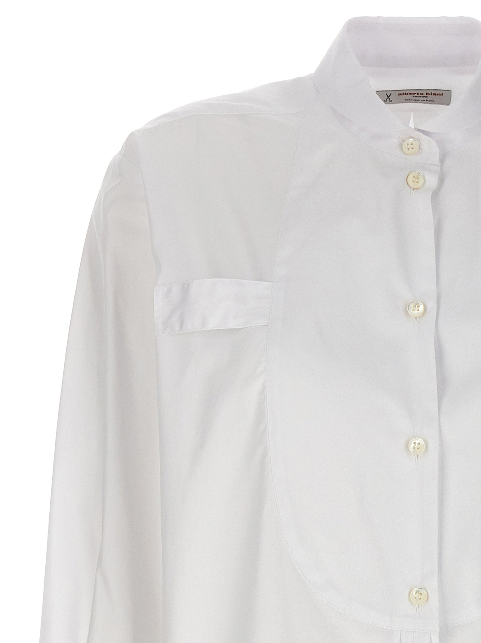 Alberto Biani White Cotton Blouse