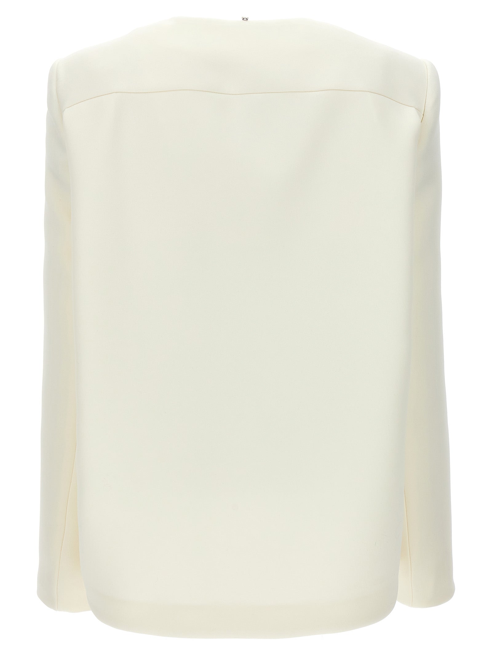 Sportmax White Polyester Full-Length Jacket