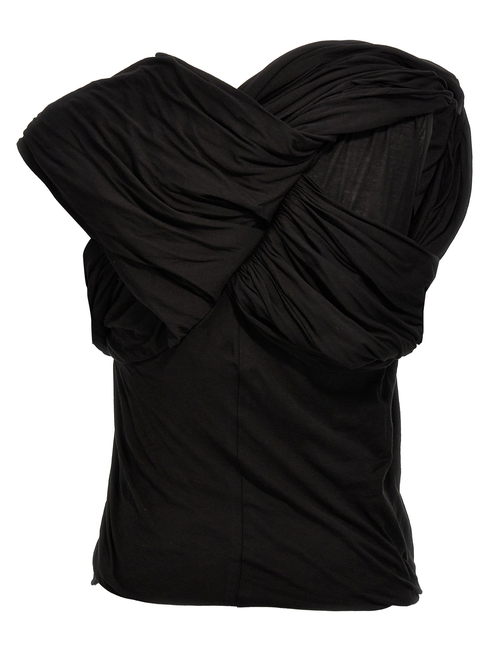 Rick Owens Black Cotton Tank Tops