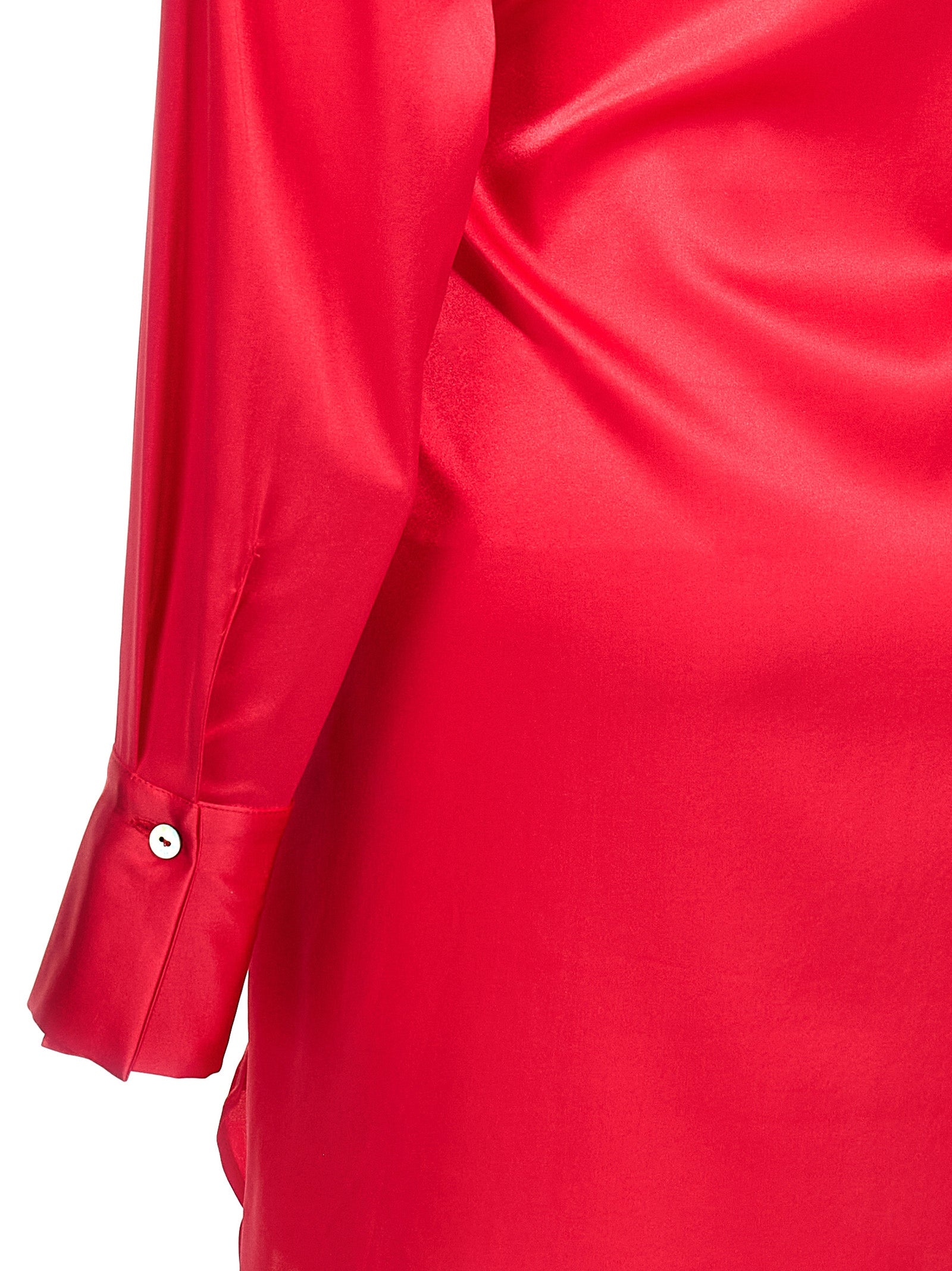 LE TWINS Fuchsia Silk Short Dress