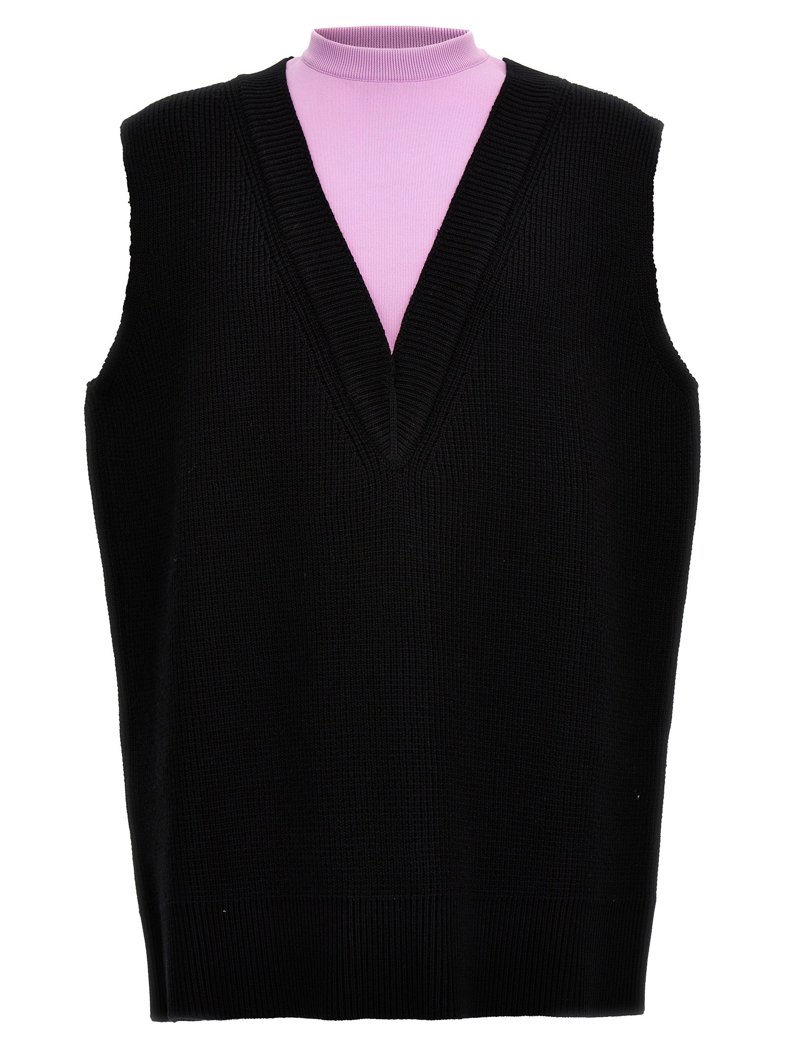 Jil Sander Multicolor Wool Sleeveles Sweater