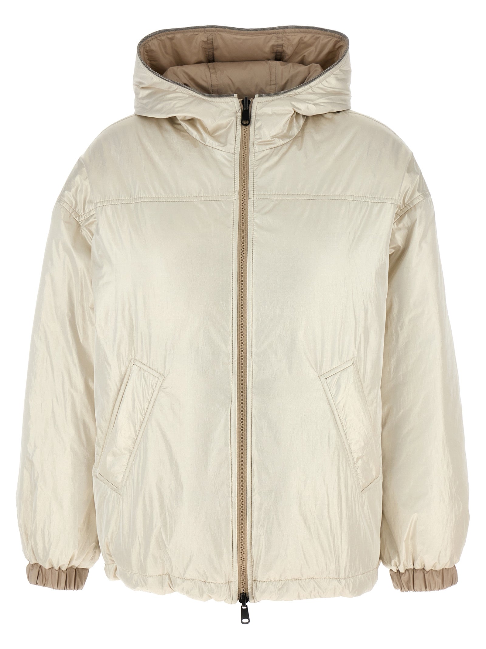 Brunello Cucinelli Beige Polyester Full-Length Jacket